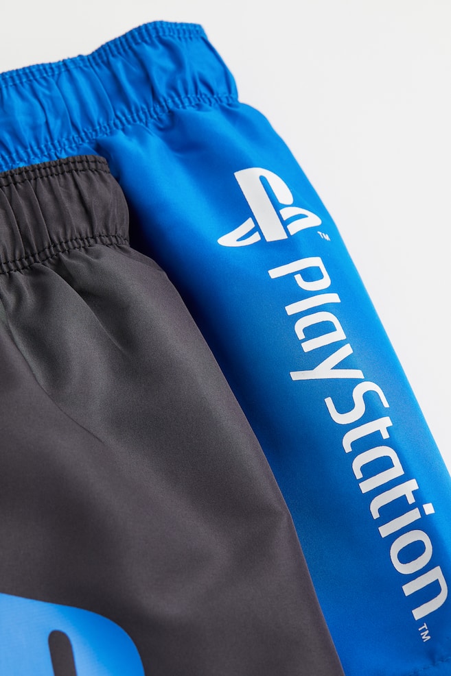 2-pack badeshorts med trykk - Klarblå/PlayStation - 2