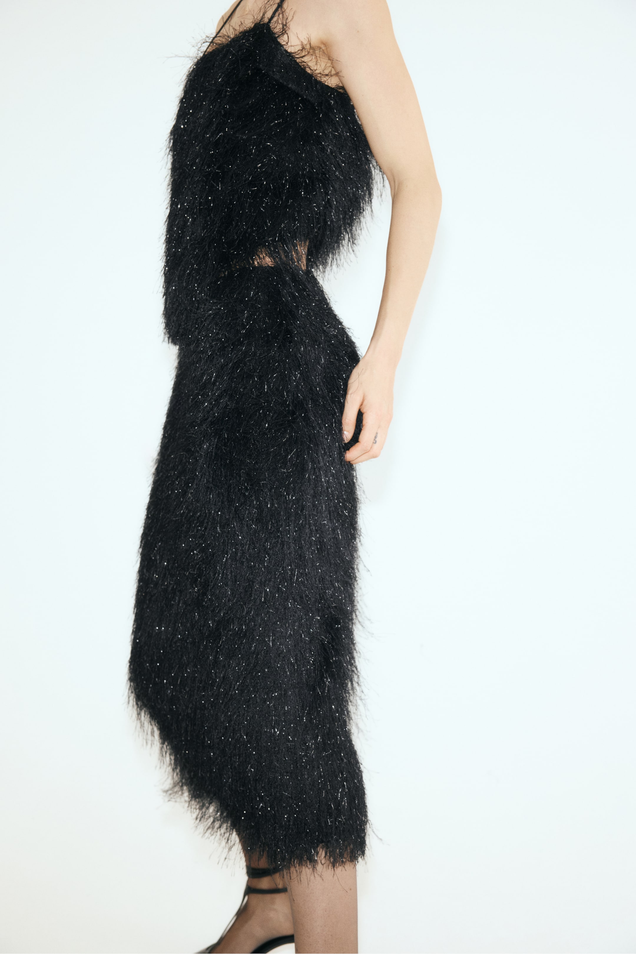 View larger image: Glittery fringed skirt - Black - Ladies | H&M 1