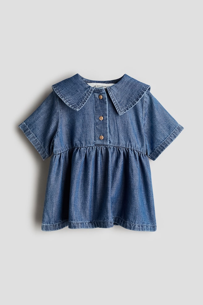 Jeanskleid aus Baumwollmix - Denimblau - 1