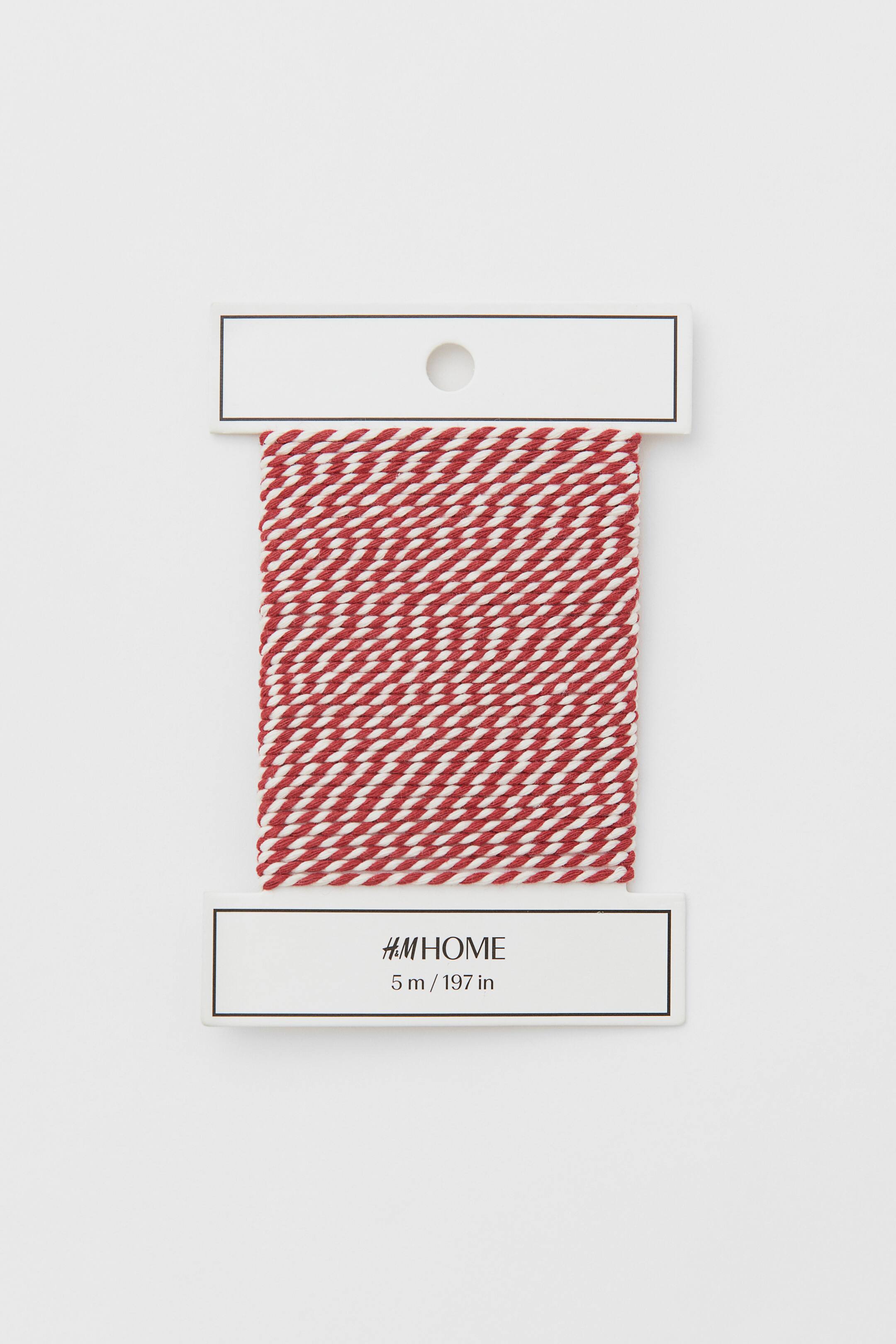 Visualizza immagine più grande: Nastro per regali in iuta - Rosso/bianco righe - HOME | H&M IT 1