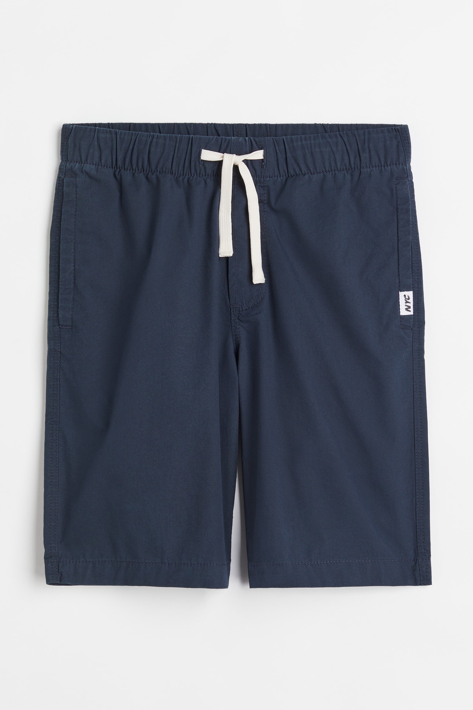 Cotton Shorts - Navy blue - 1