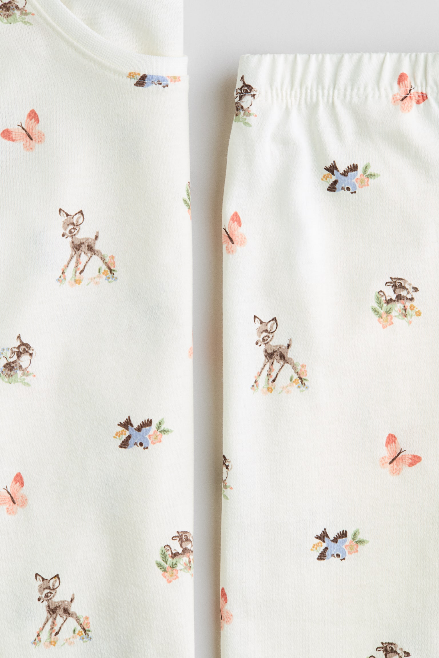 Printed cotton pyjamas - Cream/Bambi/White/Bambi - 2