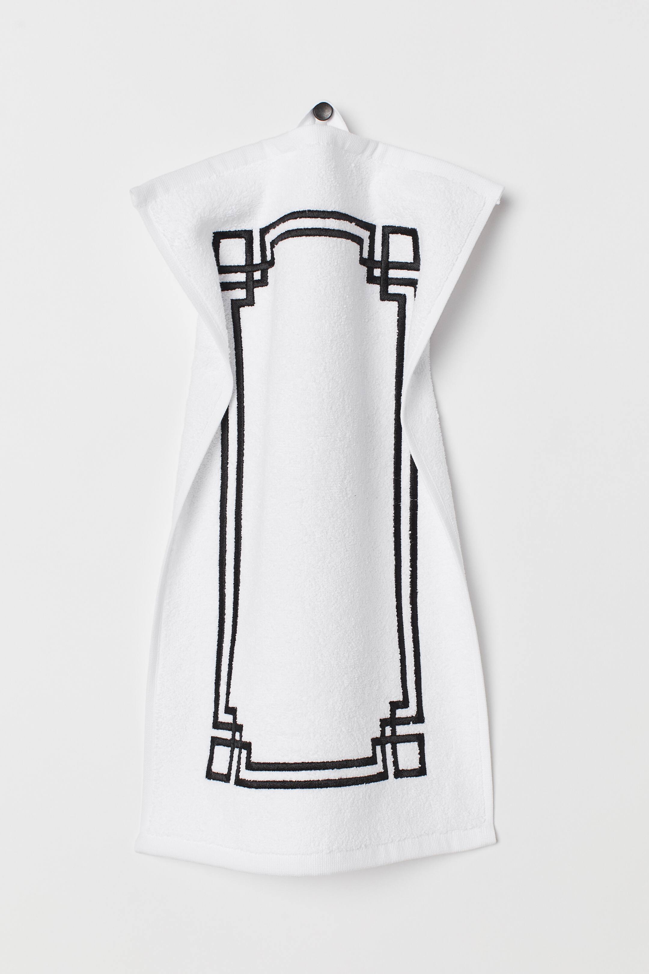 Agrandir l'image: Essuie-mains en coton éponge - Blanc/noir - Home All | H&M FR 1