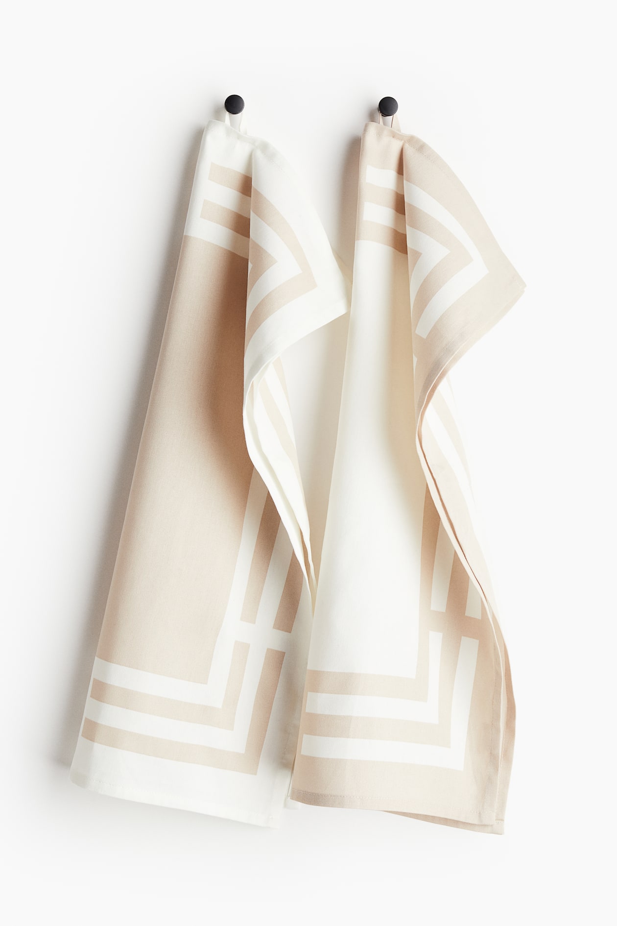 Light beige/patterned 2-pack Tea Towels at H&M Home | H&M CA
