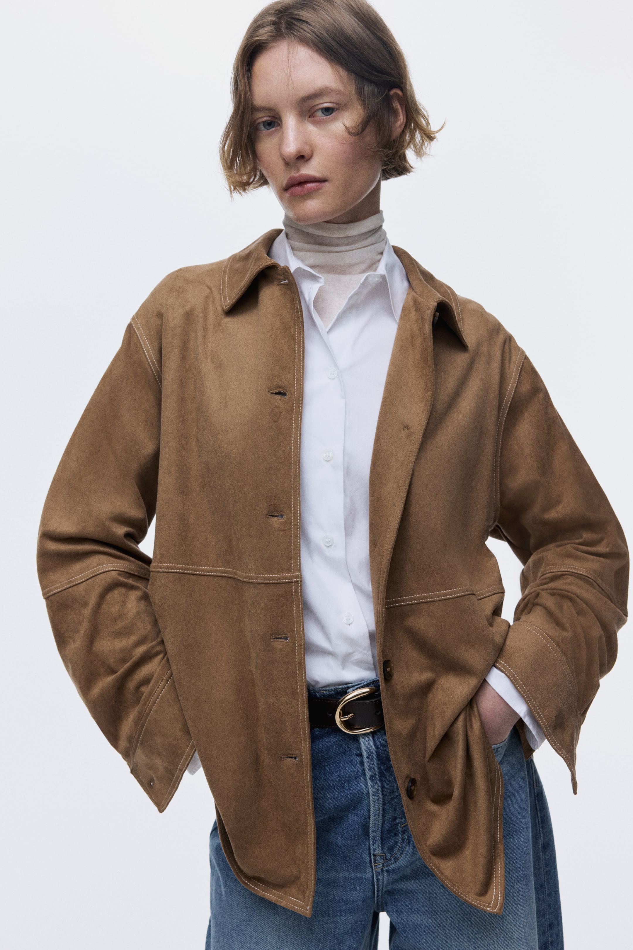 View larger image: Loose-fit shirt - Brown - Ladies | H&M IN 2