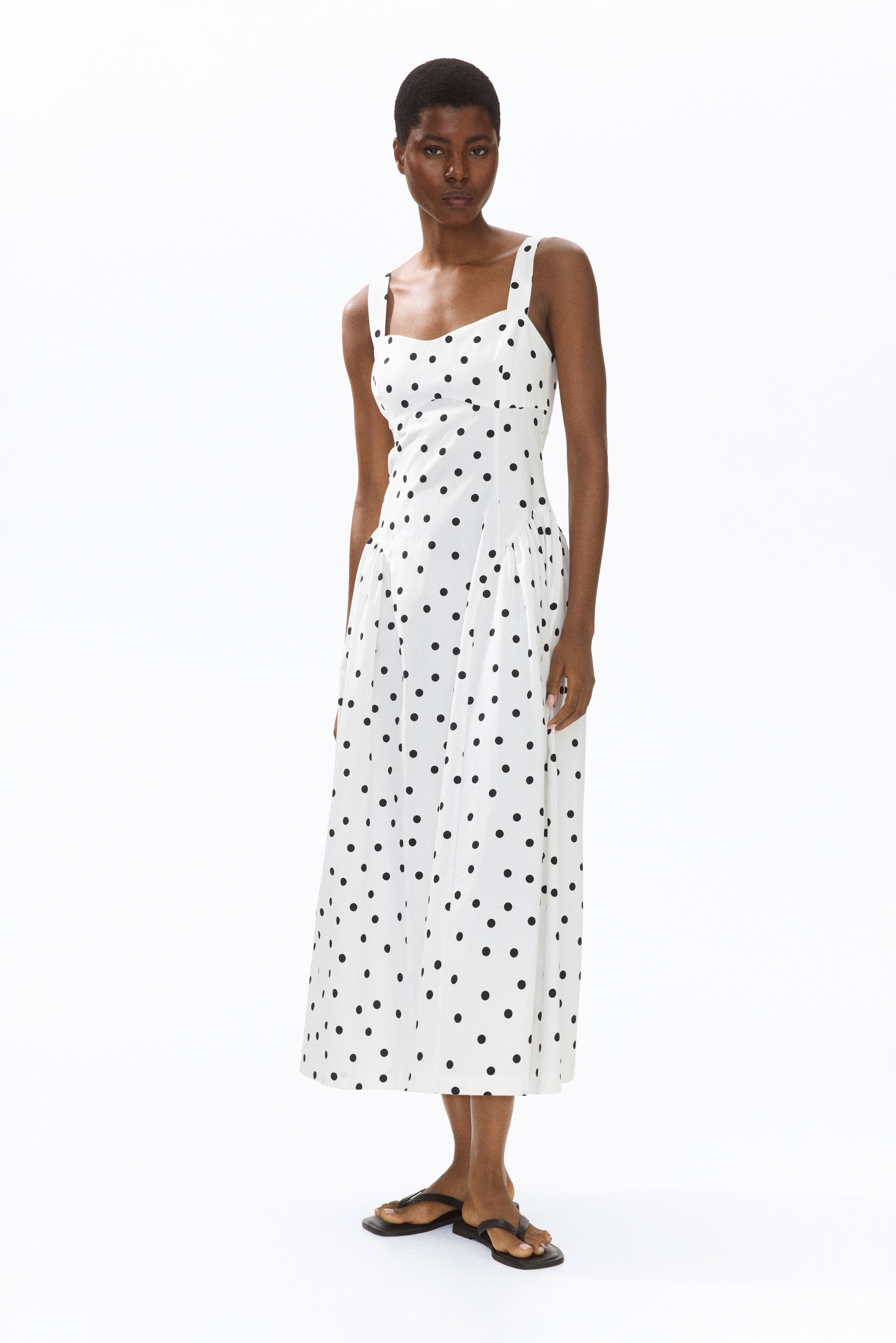hm midi dresses Ladies - Blue/Lemons Short-sleeved shirt dress - Size: S