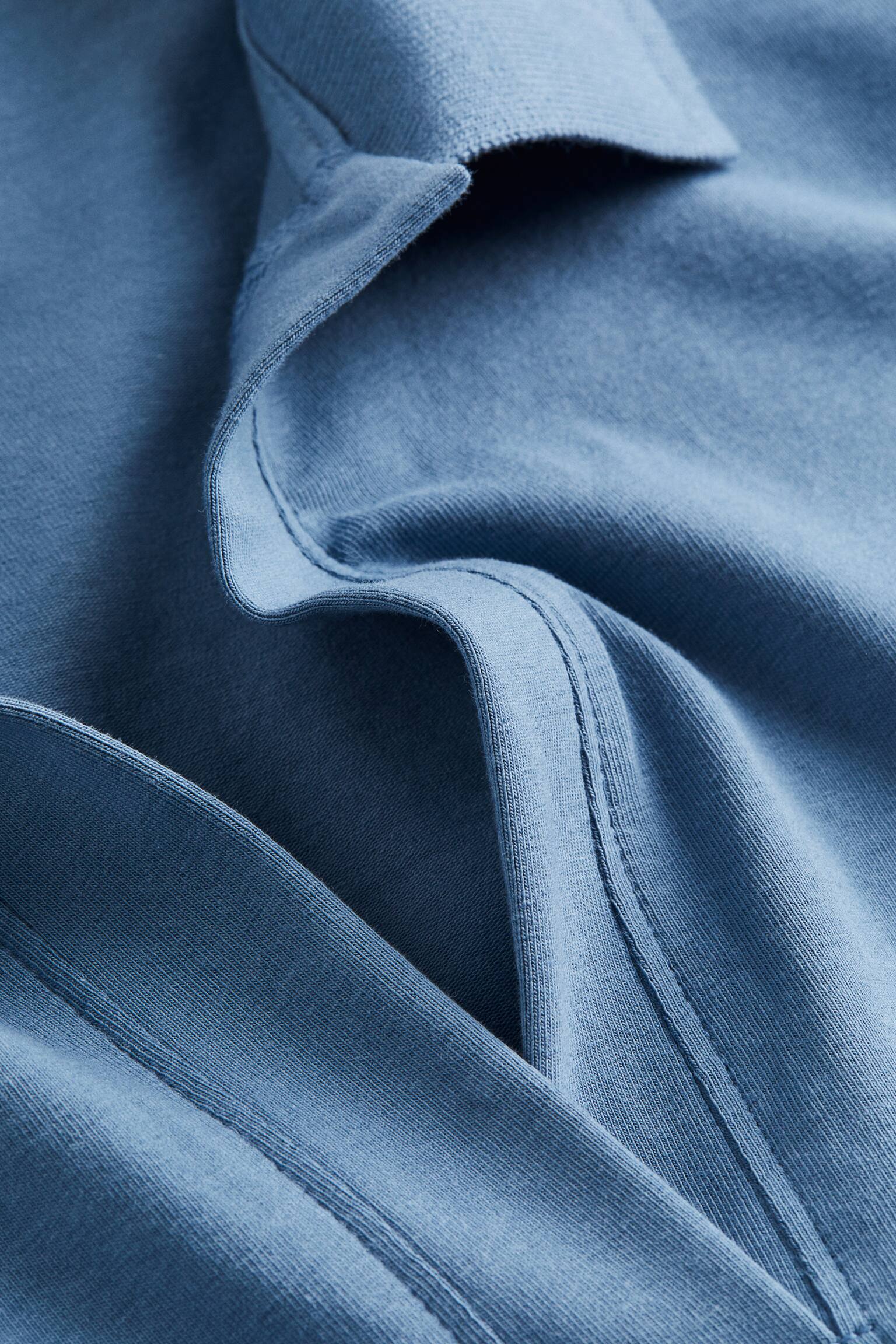 Áo lửng có cổ - Màu xanh dương - 2