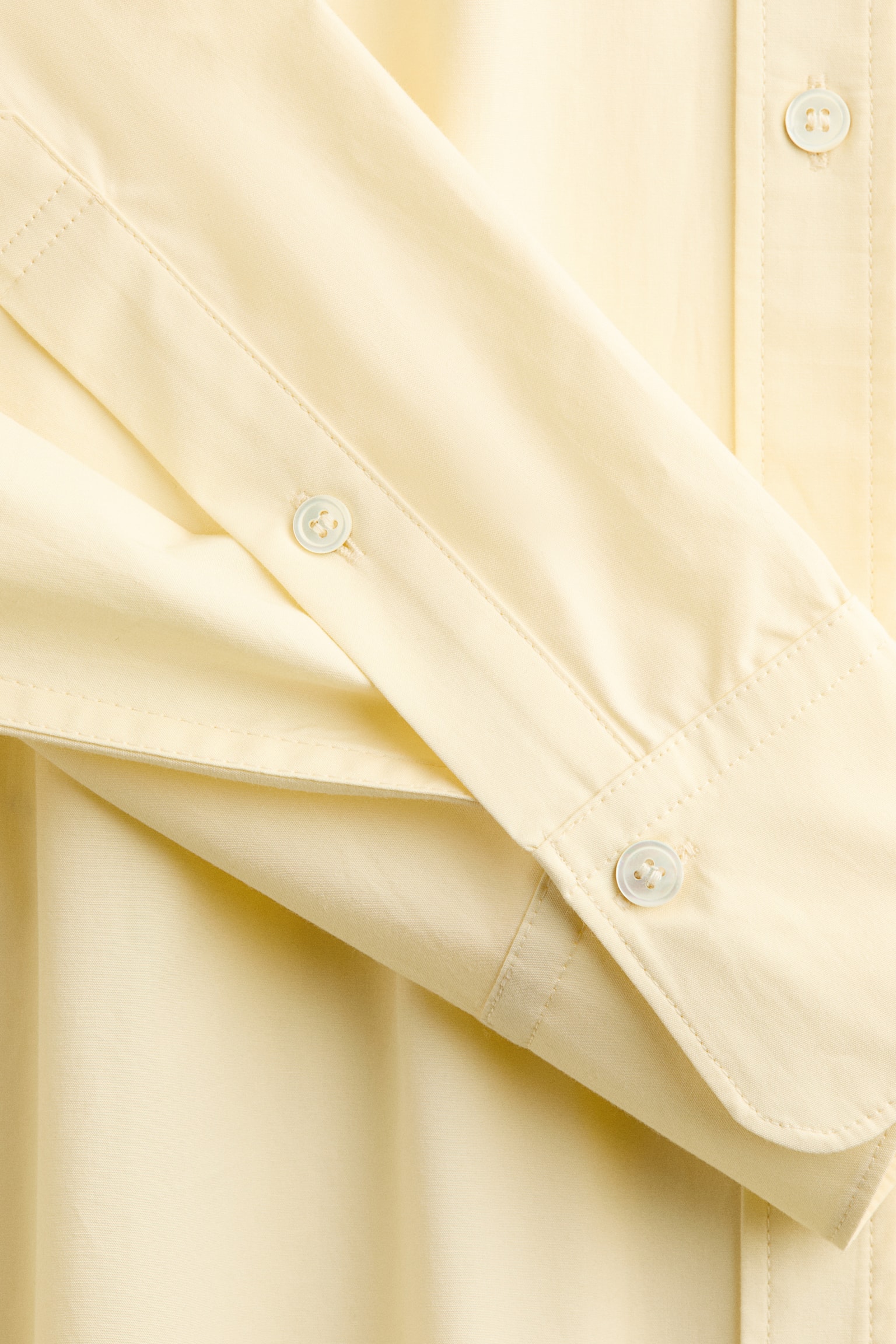 Camicia in popeline di cotone - Giallo chiaro - 4