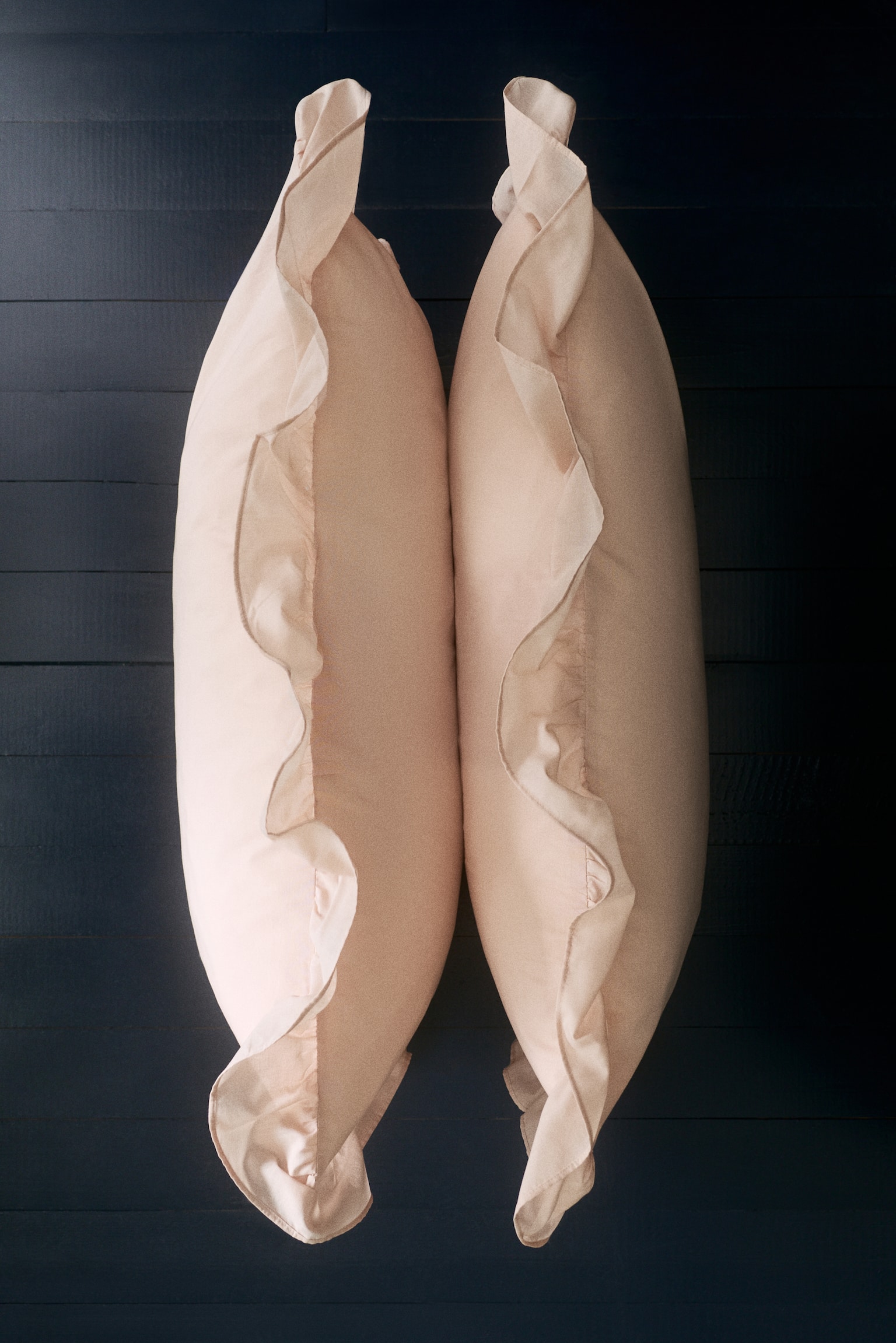 2-Pack Ruffle-Trimmed Pillowcases - Powder pink/White - 1