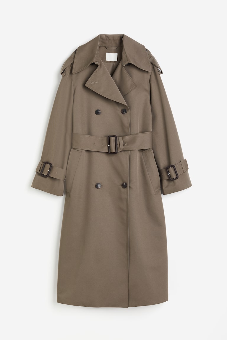 ダブルブレストトレンチコート - ダークモール - レディース | H&M JP