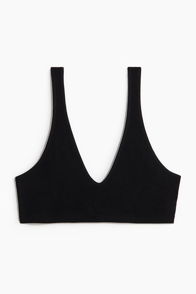 Seamless kanten soft-bh - Zwart - 1
