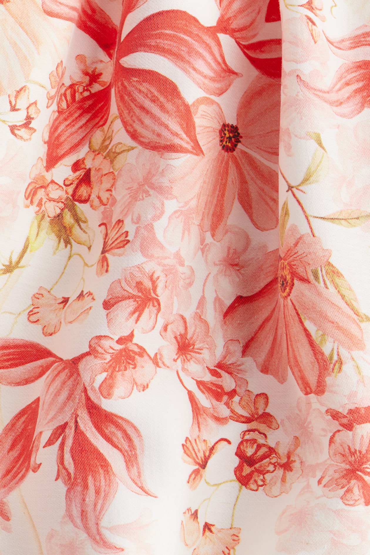 Circle Skirt - Coral red/floral - Ladies | H&M US