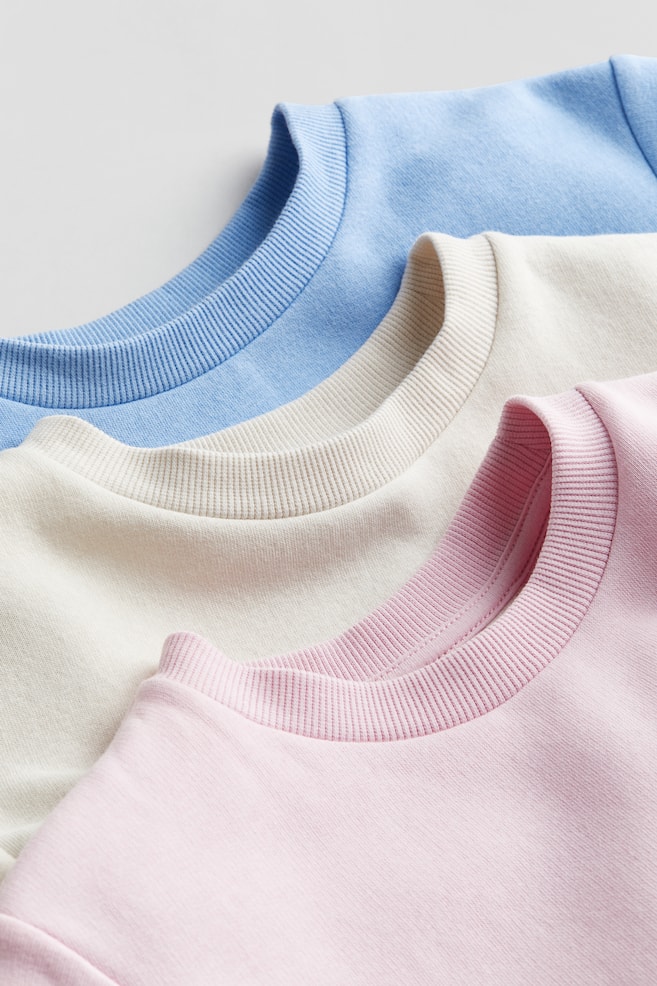 3-pack sweatshirt - Ljusrosa/Ljusblå - 2