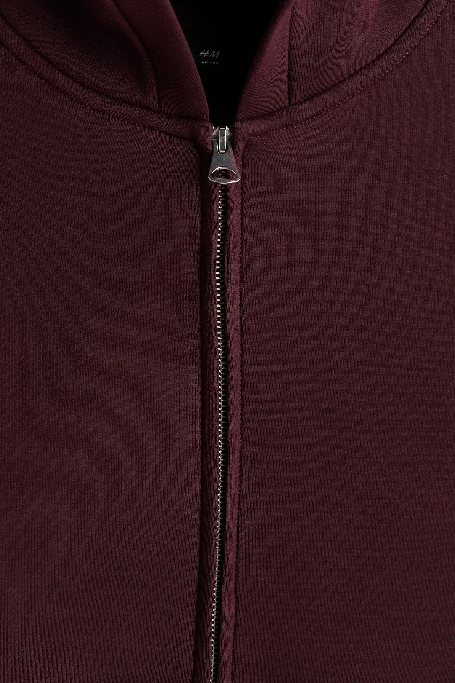 Loose Fit Zip-through hoodie - Burgundy/Grey marl/Dark brown/Dark blue/Black/Dark plum purple/Dark khaki green - 7