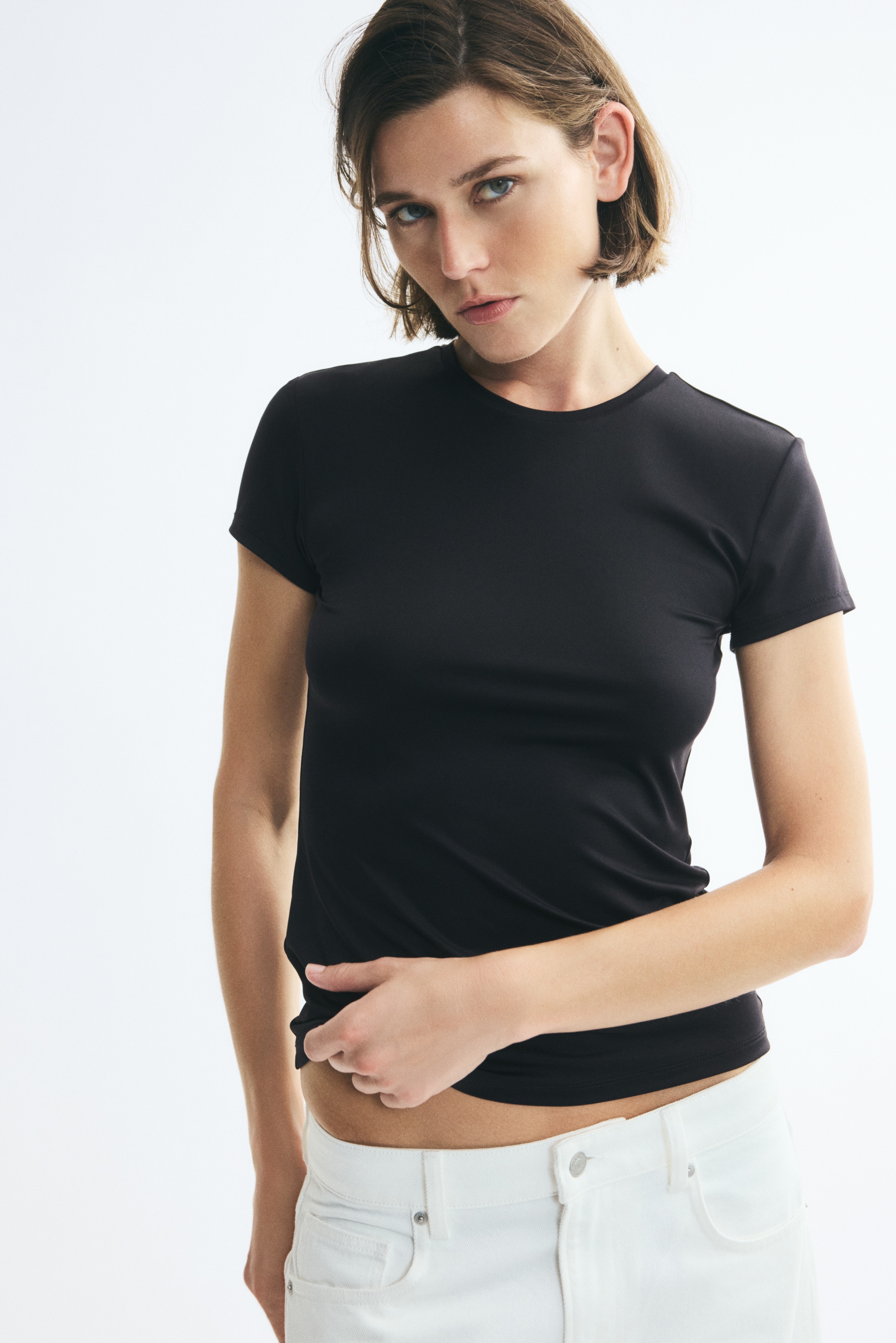T-shirt ajusté en microfibreModèle