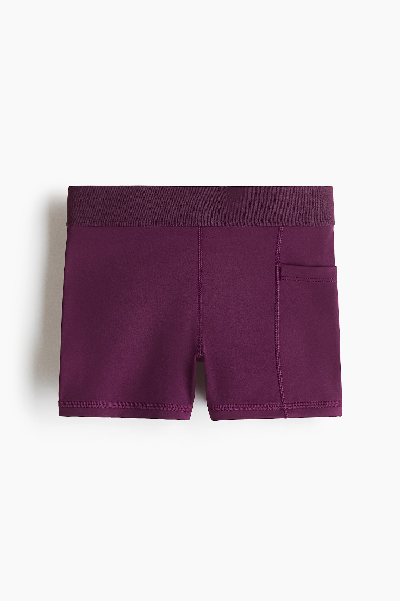 Træningshotpants med DryMove™ - Mørk syrenlilla/Sort