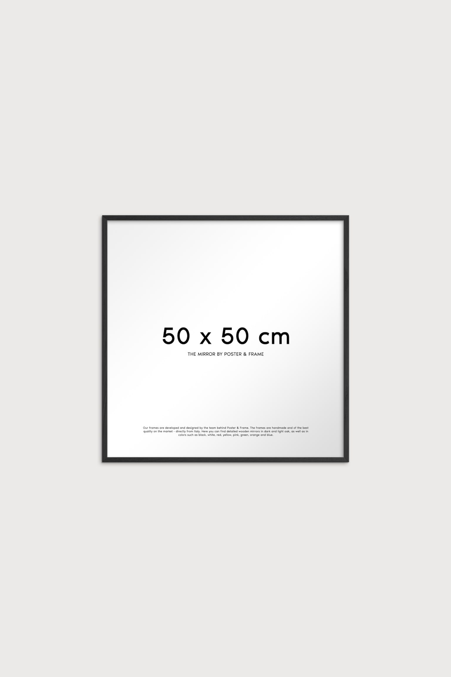 Spiegel Met Houten Frame - Zwart/Natuurlijk Eiken