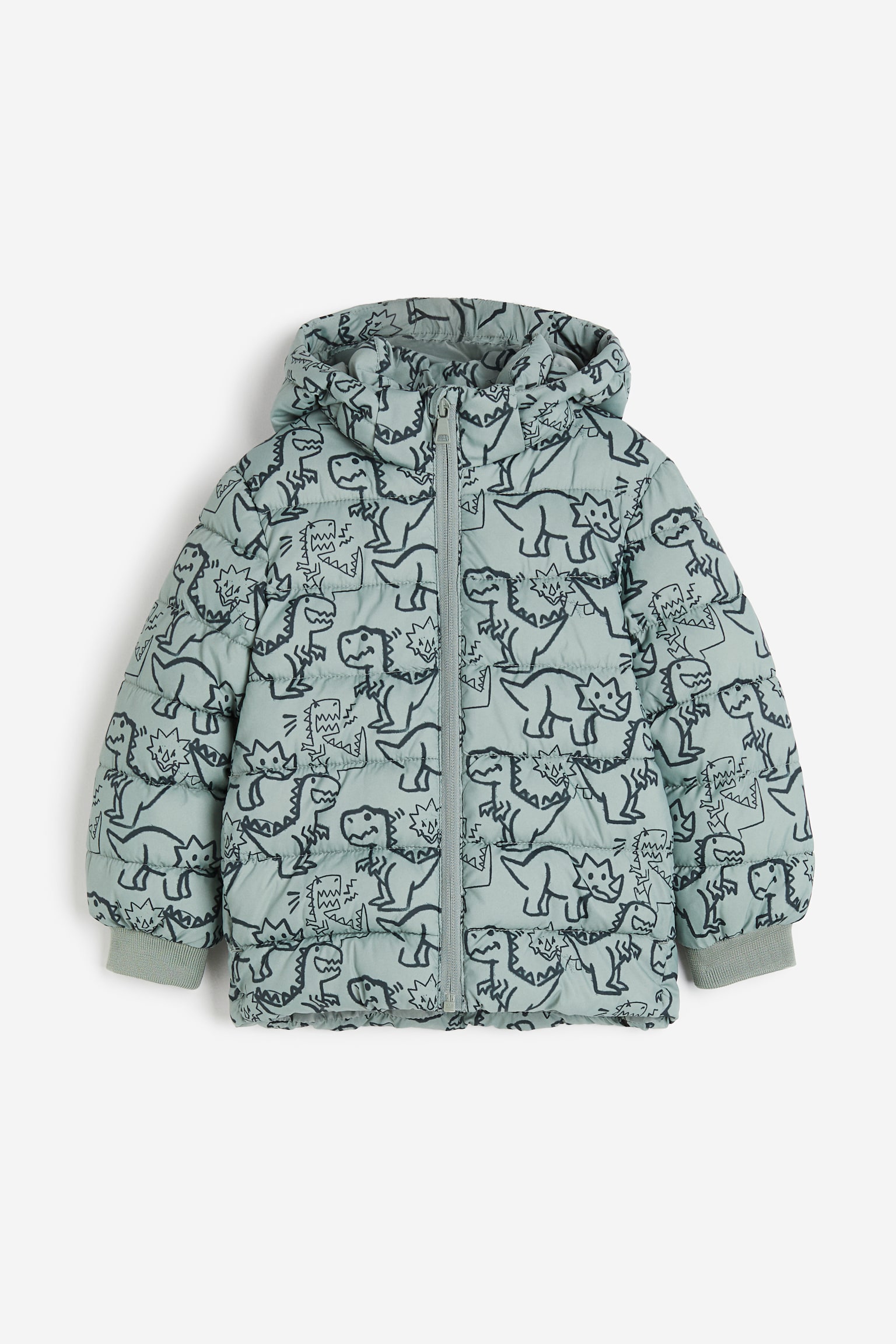 Padded Jacket - Light khaki green/Dinosaurs - 1