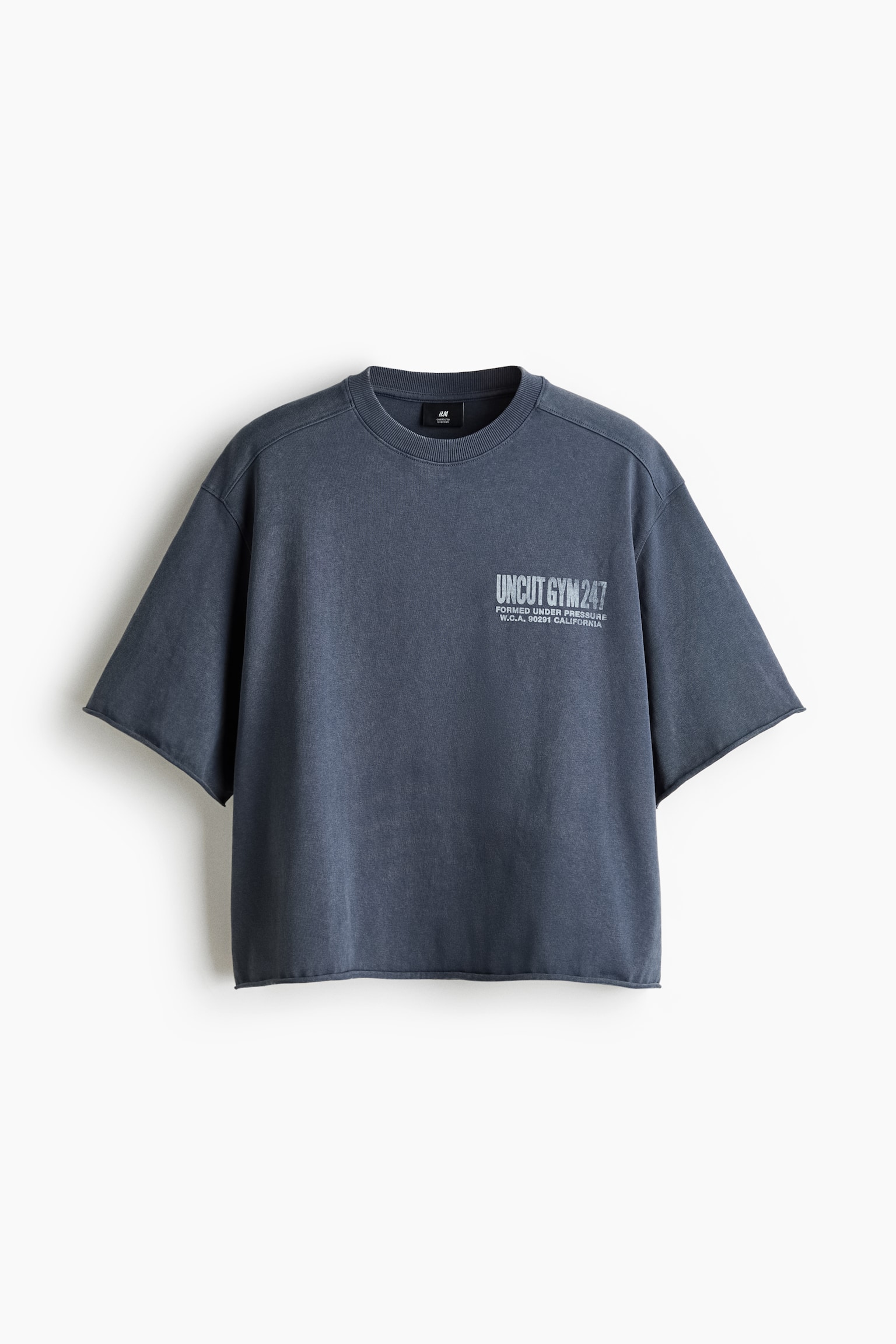 Oversized Printed Cotton T-Shirt - Dark dusty blue/Uncut Gym 247/Cream/Athletic Dept./Cream/Las Vegas/Cream/San Bernardino/Washed black/Westcoast/Black/Las Vegas - 1
