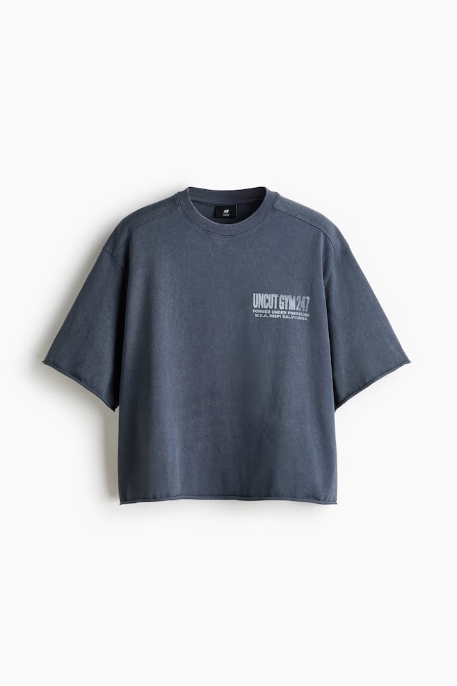 Oversized Printed Cotton T-Shirt - Dark dusty blue/Uncut Gym 247/Cream/Las Vegas/Black/Las Vegas/Washed black/Westcoast/Cream/Athletic Dept./Cream/San Bernardino - 1
