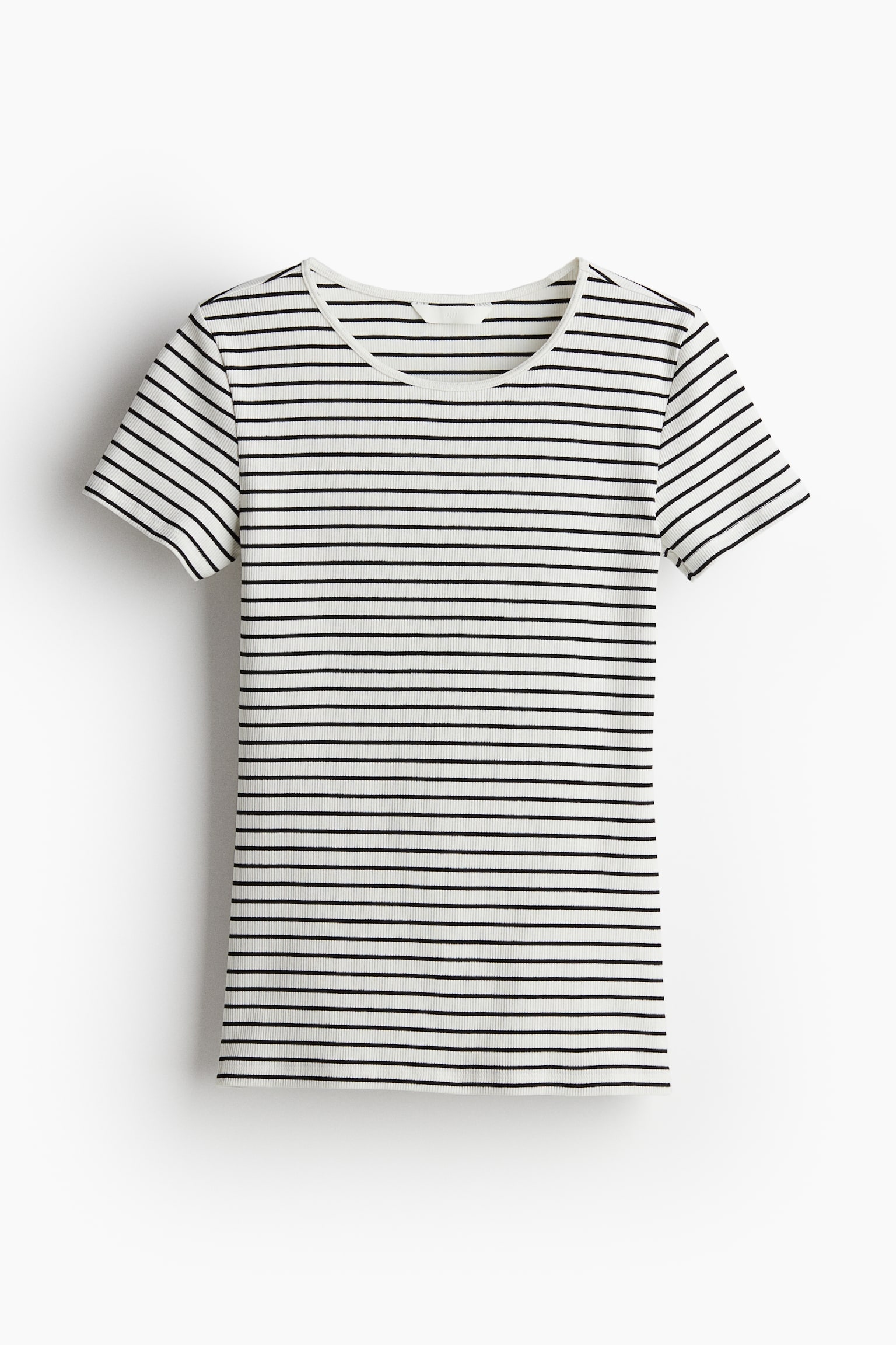 Rib Tee - White/Stripe/Black/White/Light beige/Light grey marle/Grey marle/Dark beige - 2