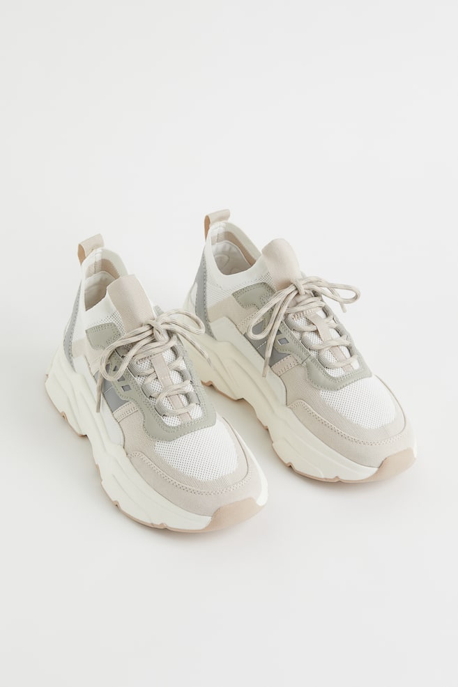 Chunky trainers - No heel - Light beige - Ladies | H&M GB