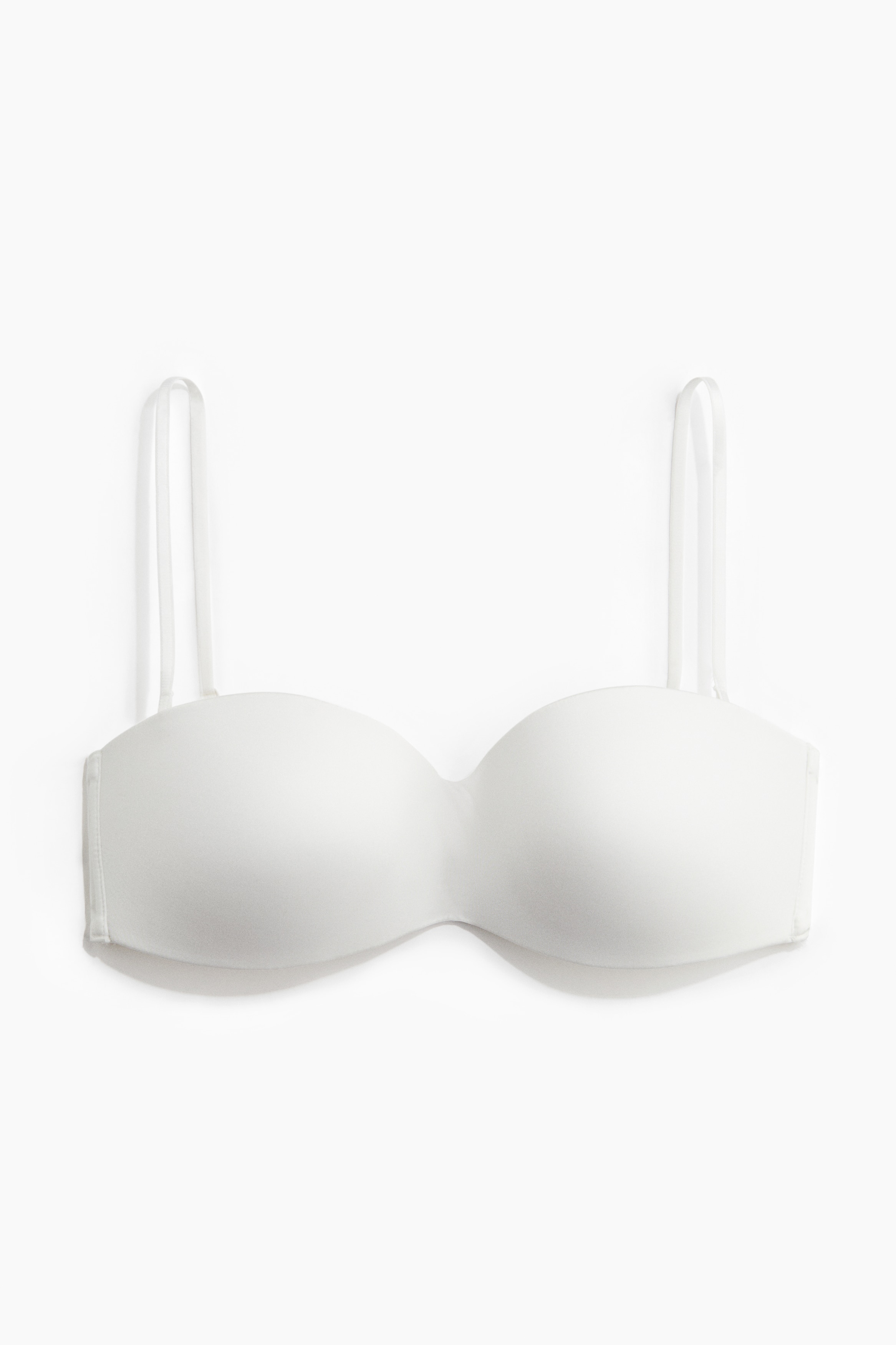 Reggiseno a fascia e imbottito in microfibra - Bianco/Nero