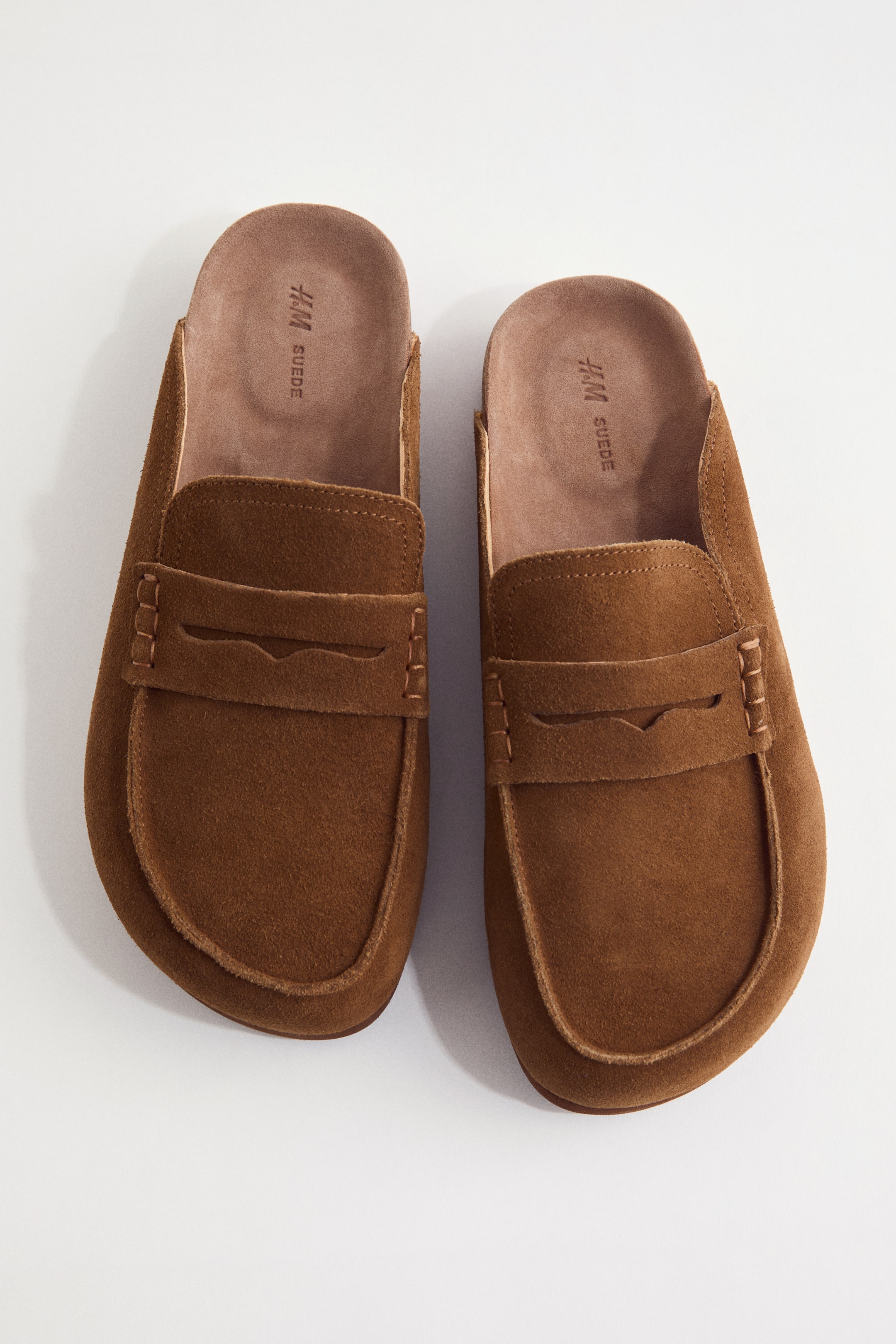 Mules mocassins en cuir