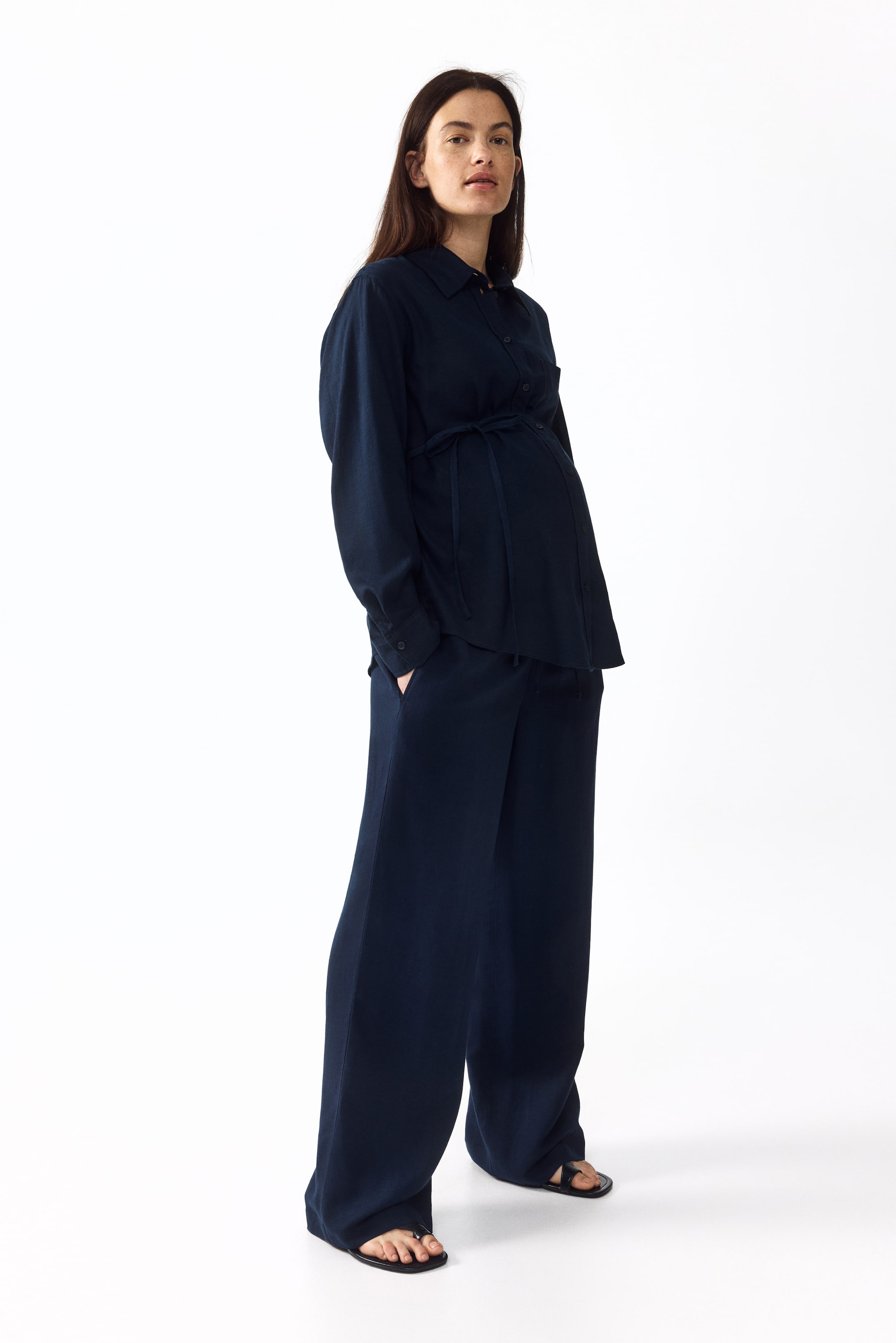 MAMA Before & After Linen-blend Pants