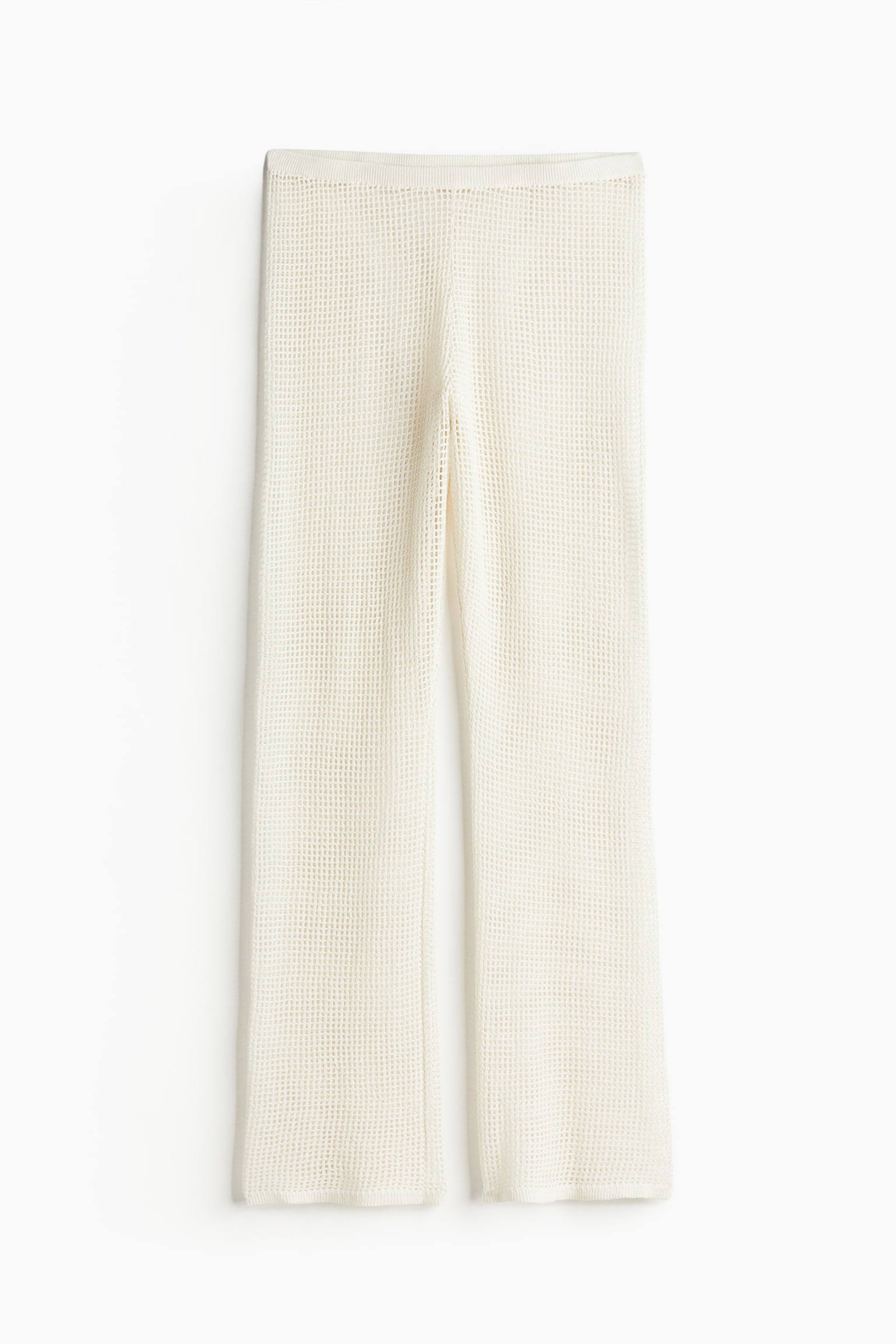 Hole Knit Beach Pants - Cream/Black - 2