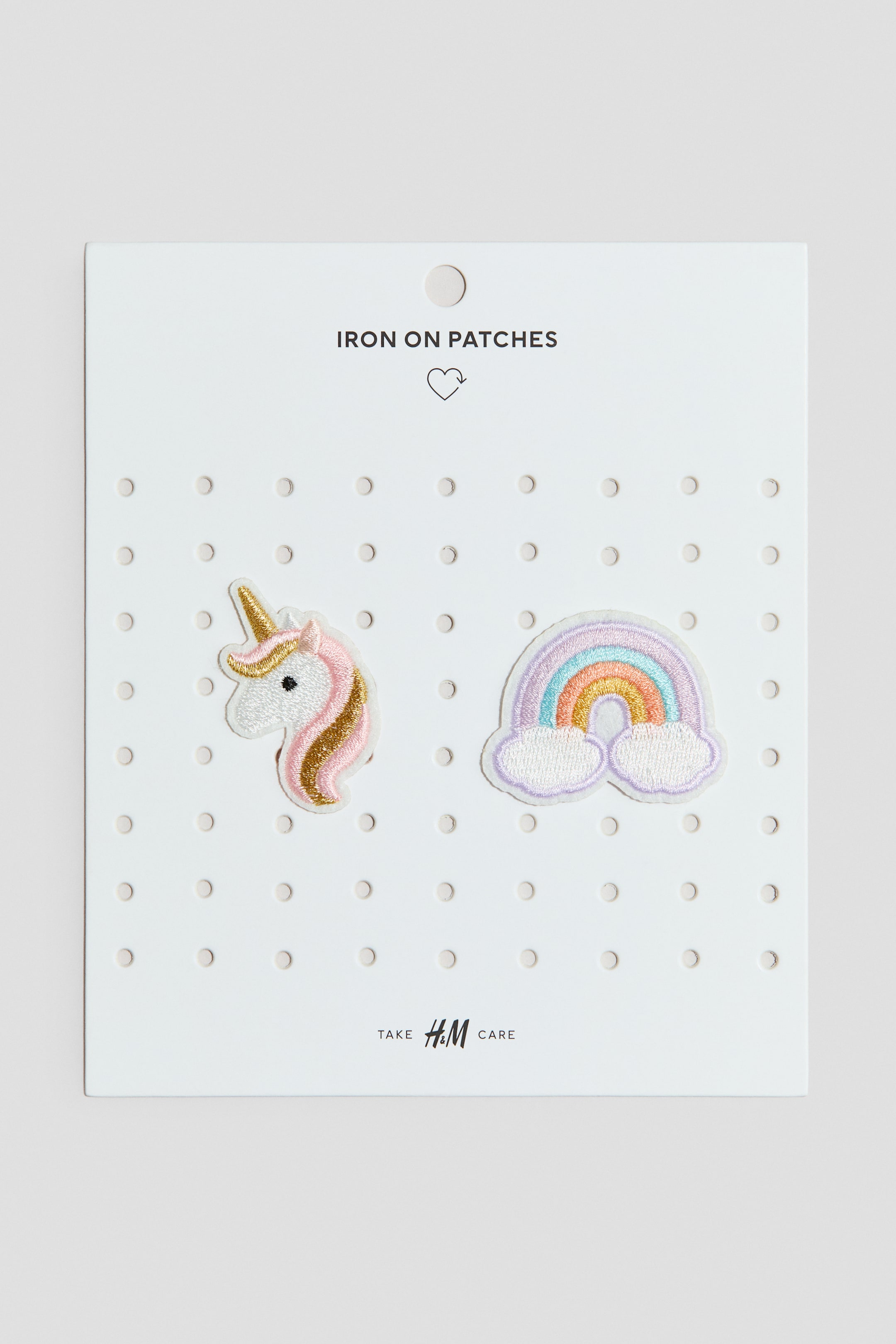 View larger image: 2-pack repair patches - Light pink/Unicorn - Kids | H&M 1
