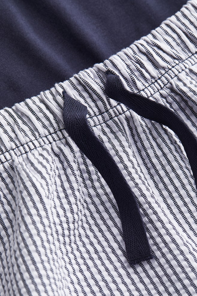 Cotton pyjamas - Navy blue/Striped - 2