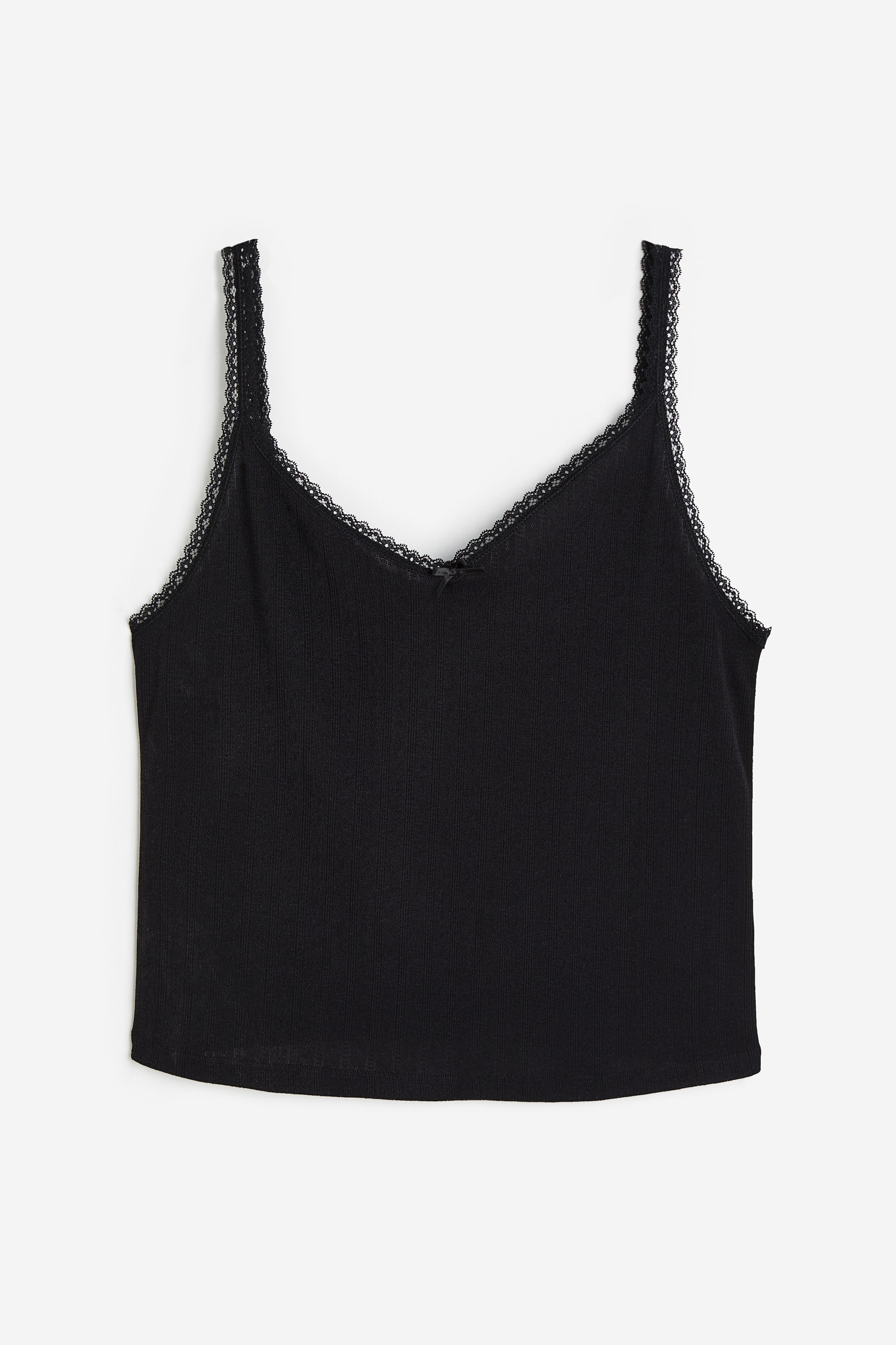 H&M+ Lace-trimmed Pointelle Tank Top