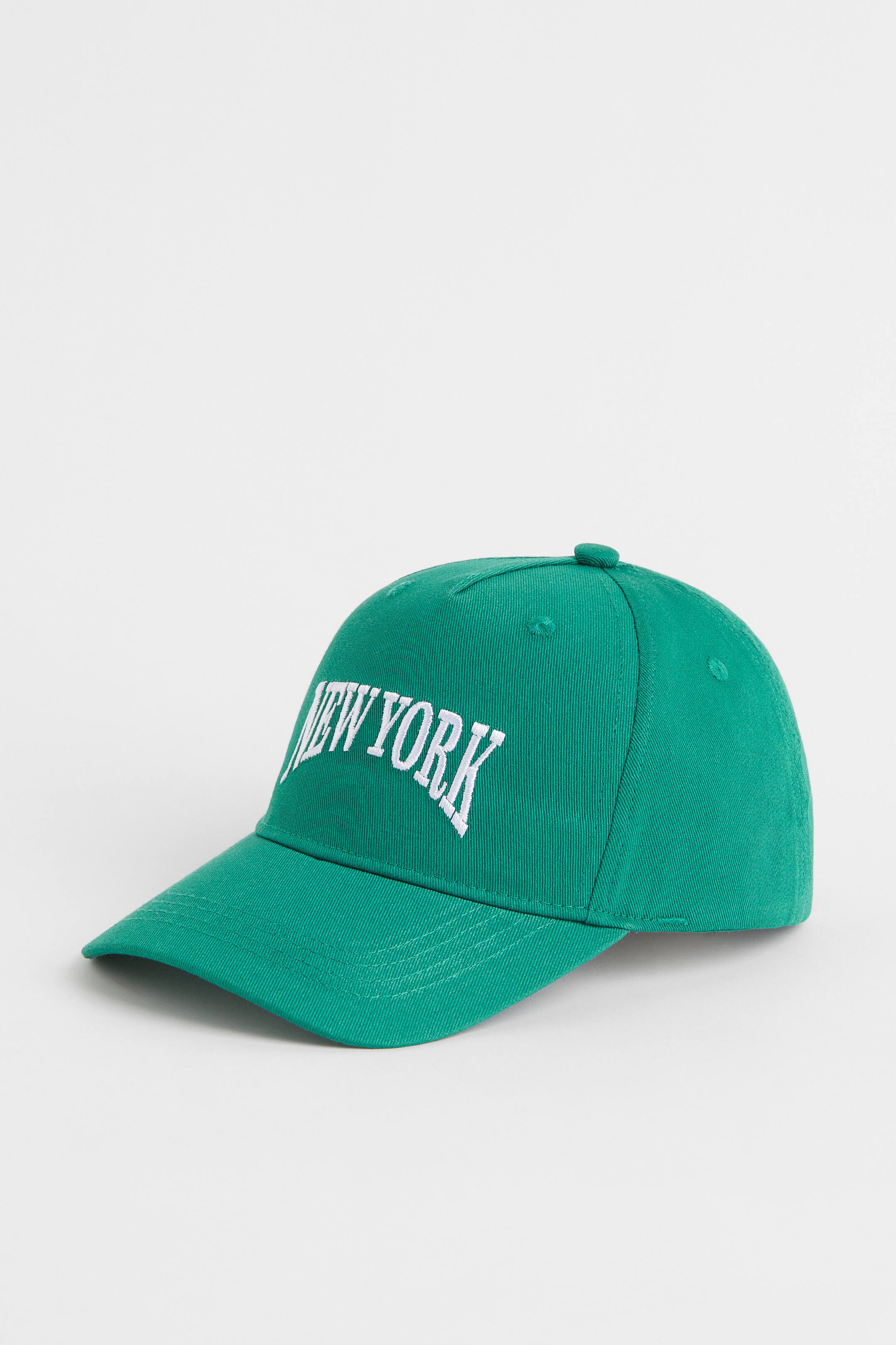View larger image: Cotton twill cap - Green/New York - Kids | H&M 1