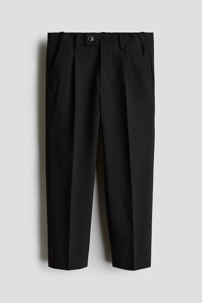Pantalón sastre en mezcla de lana - Negro - 1