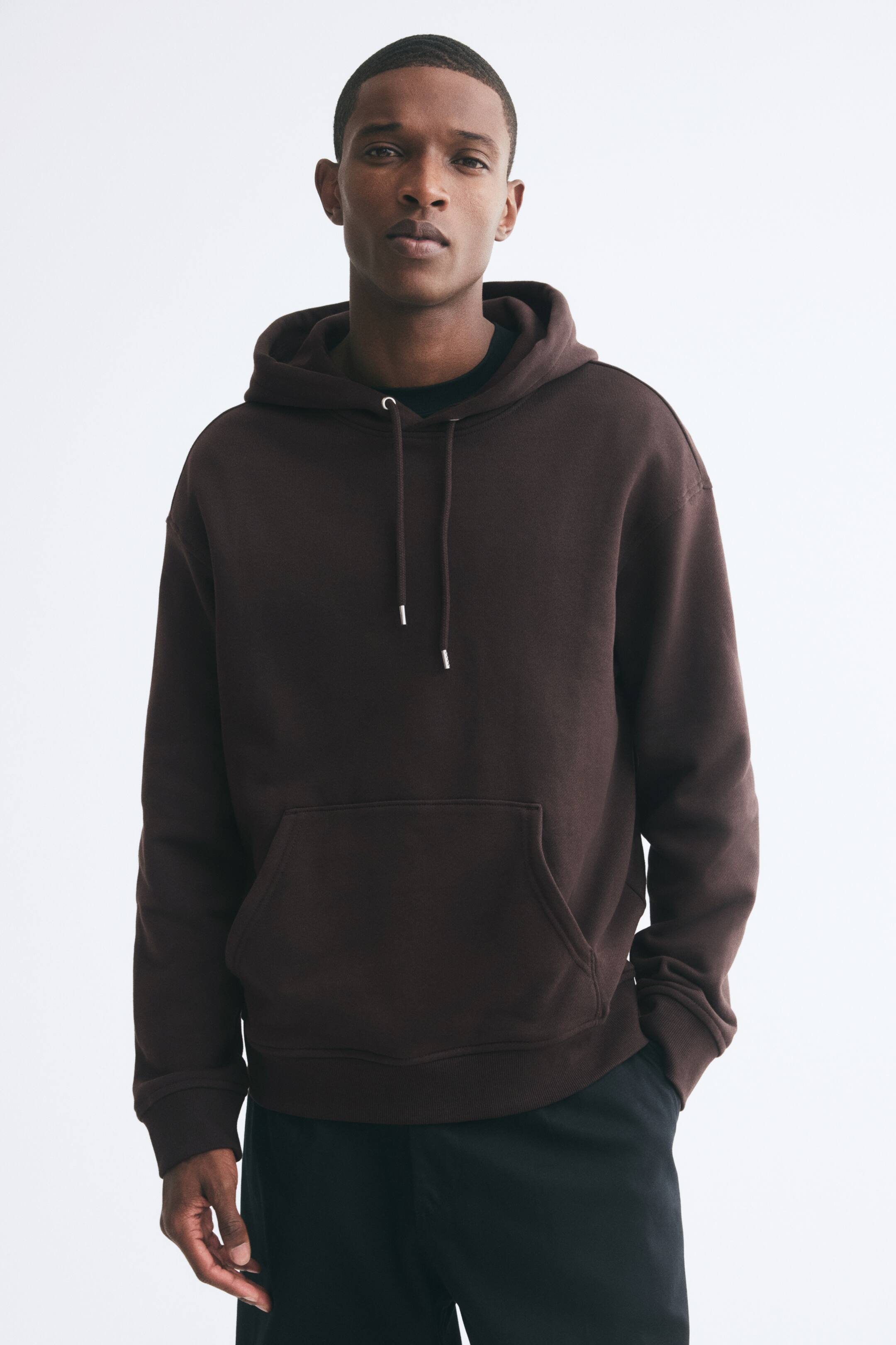 View larger image: Relaxed Fit Hoodie - Dark brown - Men | H&M 1