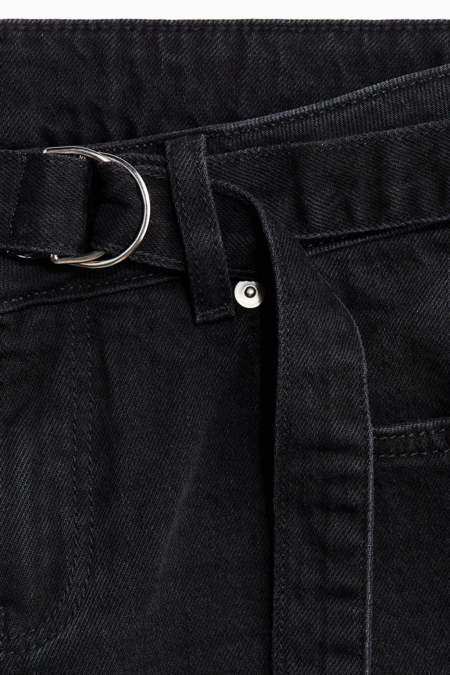 Wide Ultra High Jeans - Black/Light denim blue - 3