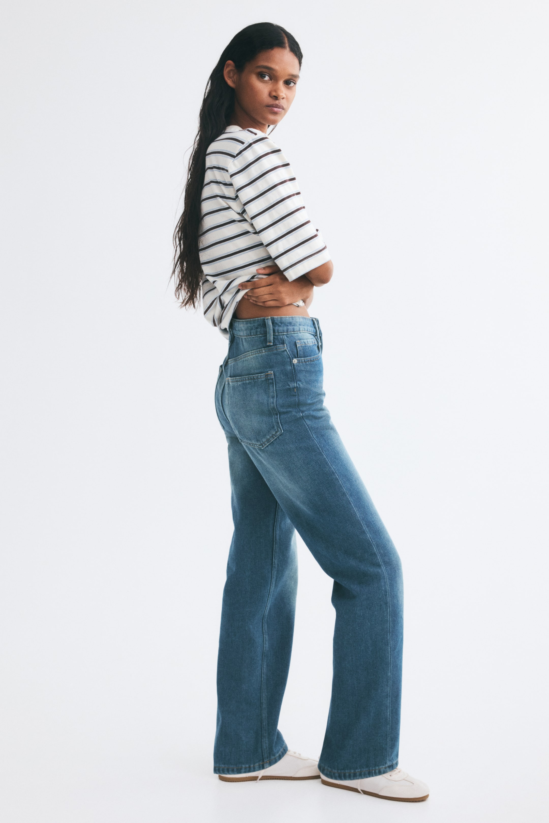 View larger image: Straight High Jeans - Denim blue - Ladies | H&M PH 1
