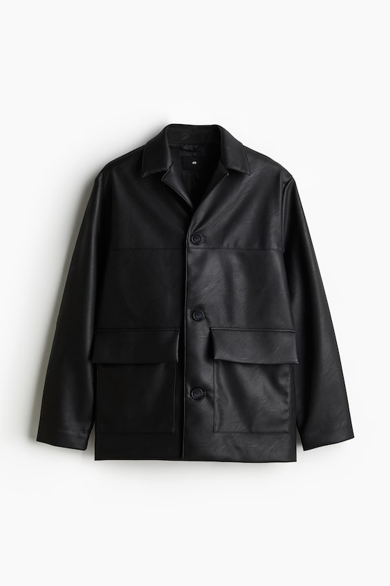 Мужские куртки H&M Regular-Fit Coated Shacket