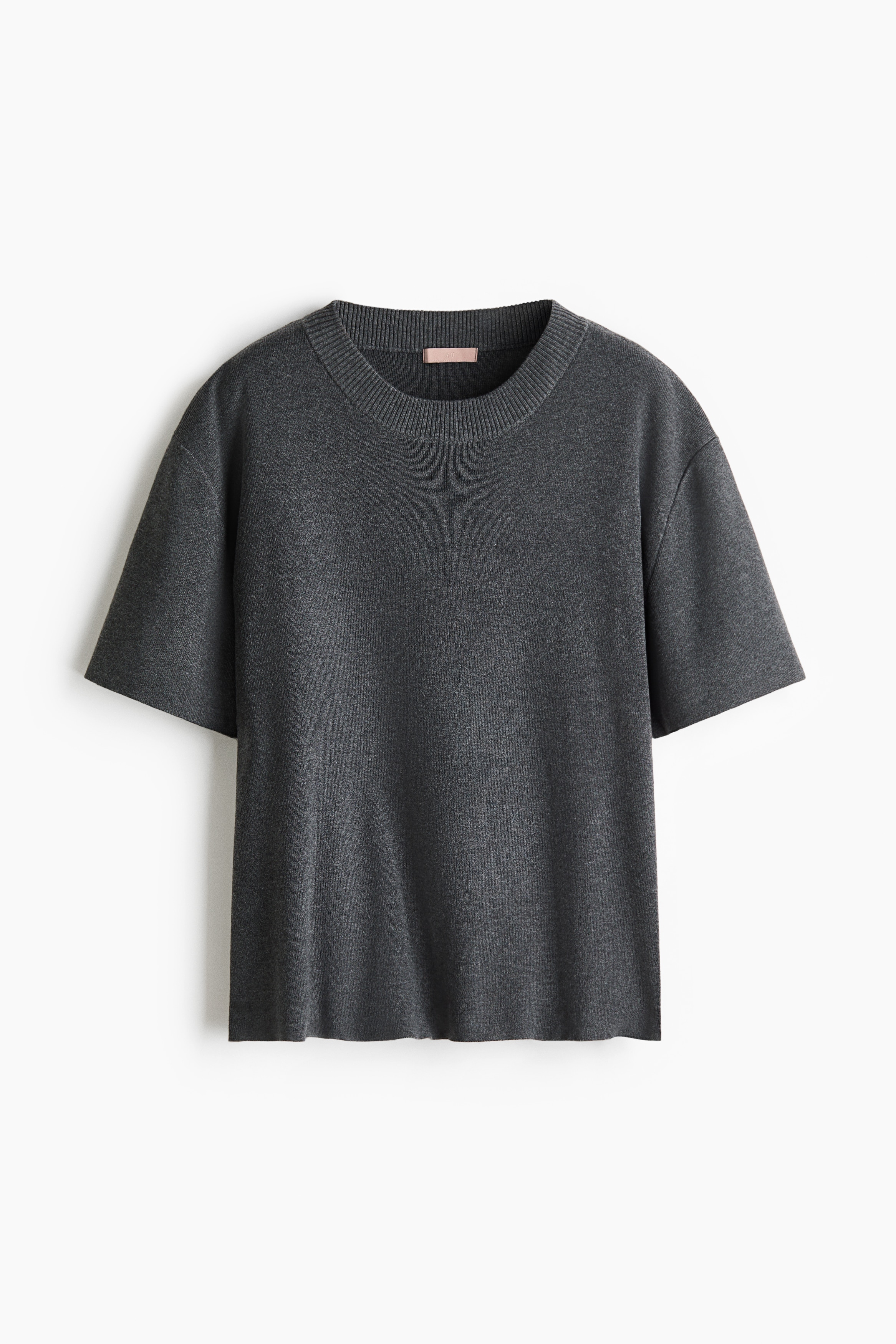 Playera en tejido fino - Gris jaspeado oscuro