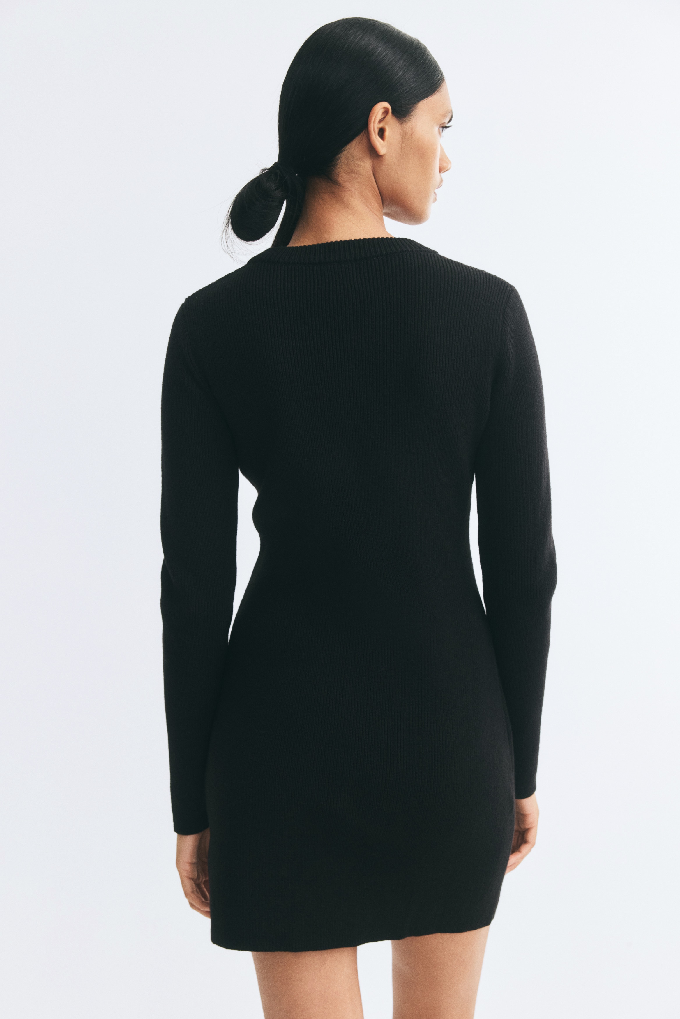 black sweater dress h&m Dresses | Oversized, Long, Hooded & More Round neckline