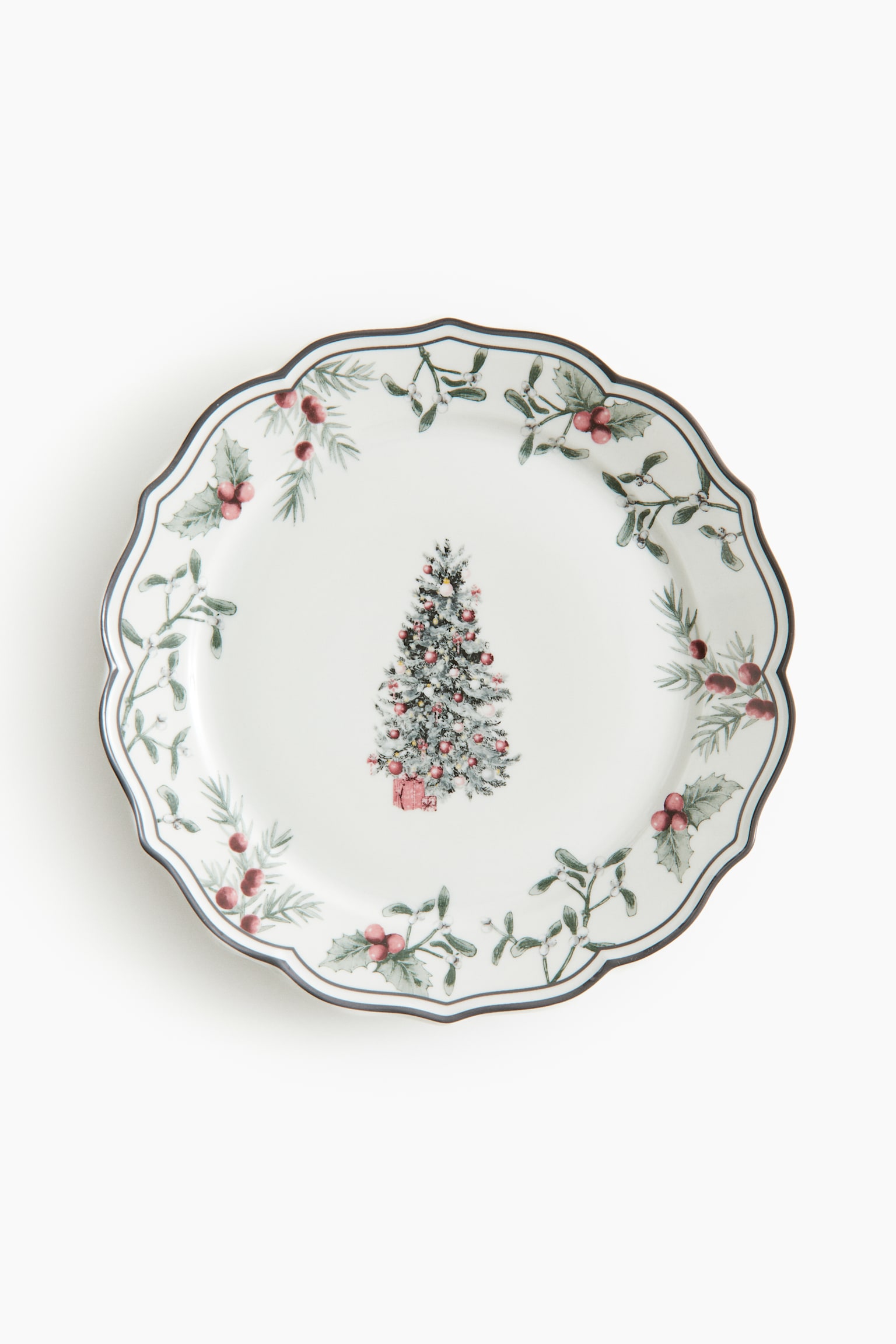 Porcelain plate - White/Christmas - 1