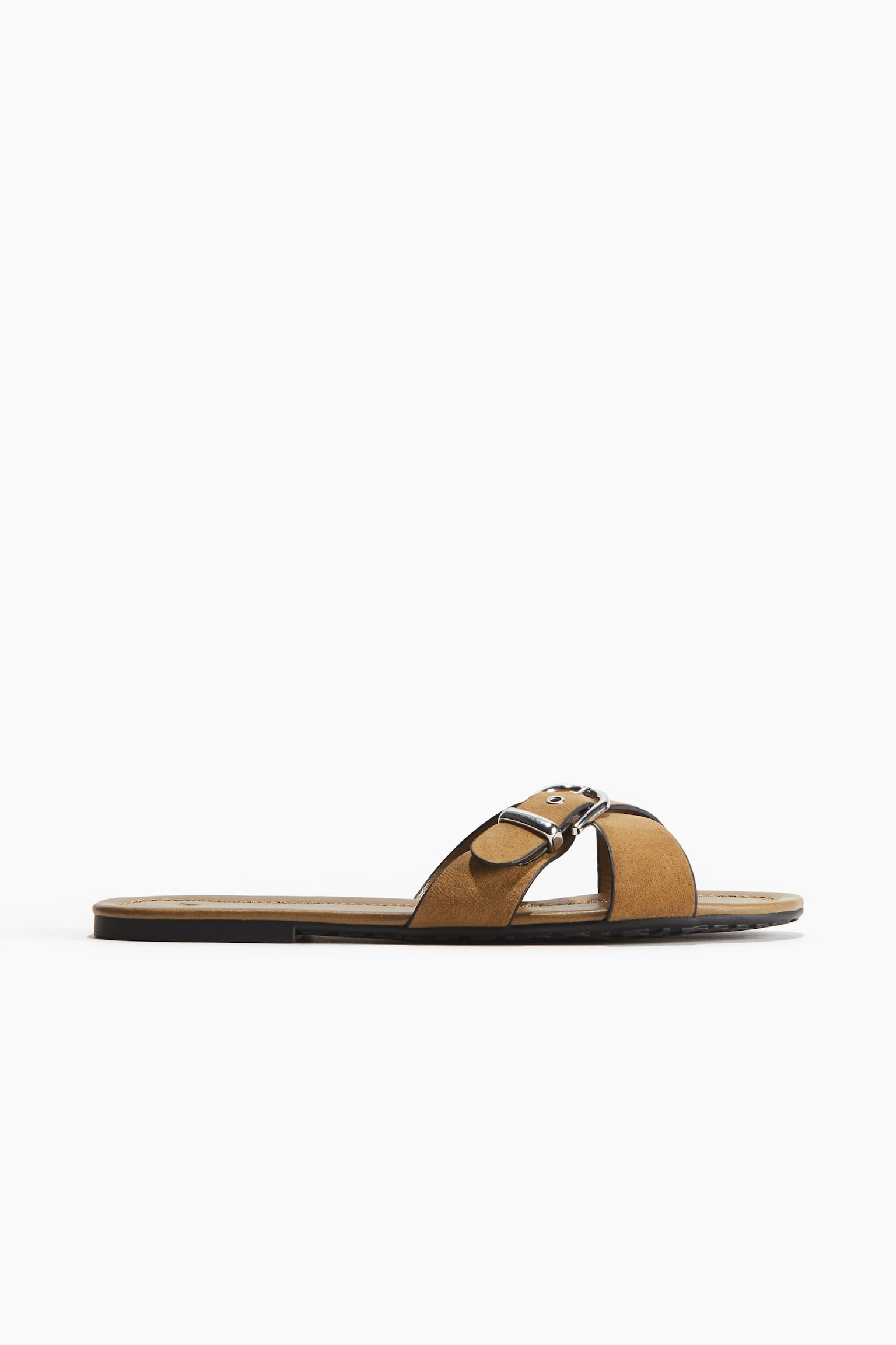 Женские сандалии H&M Crossover-Strap, цвет: Бежевый — фото 3