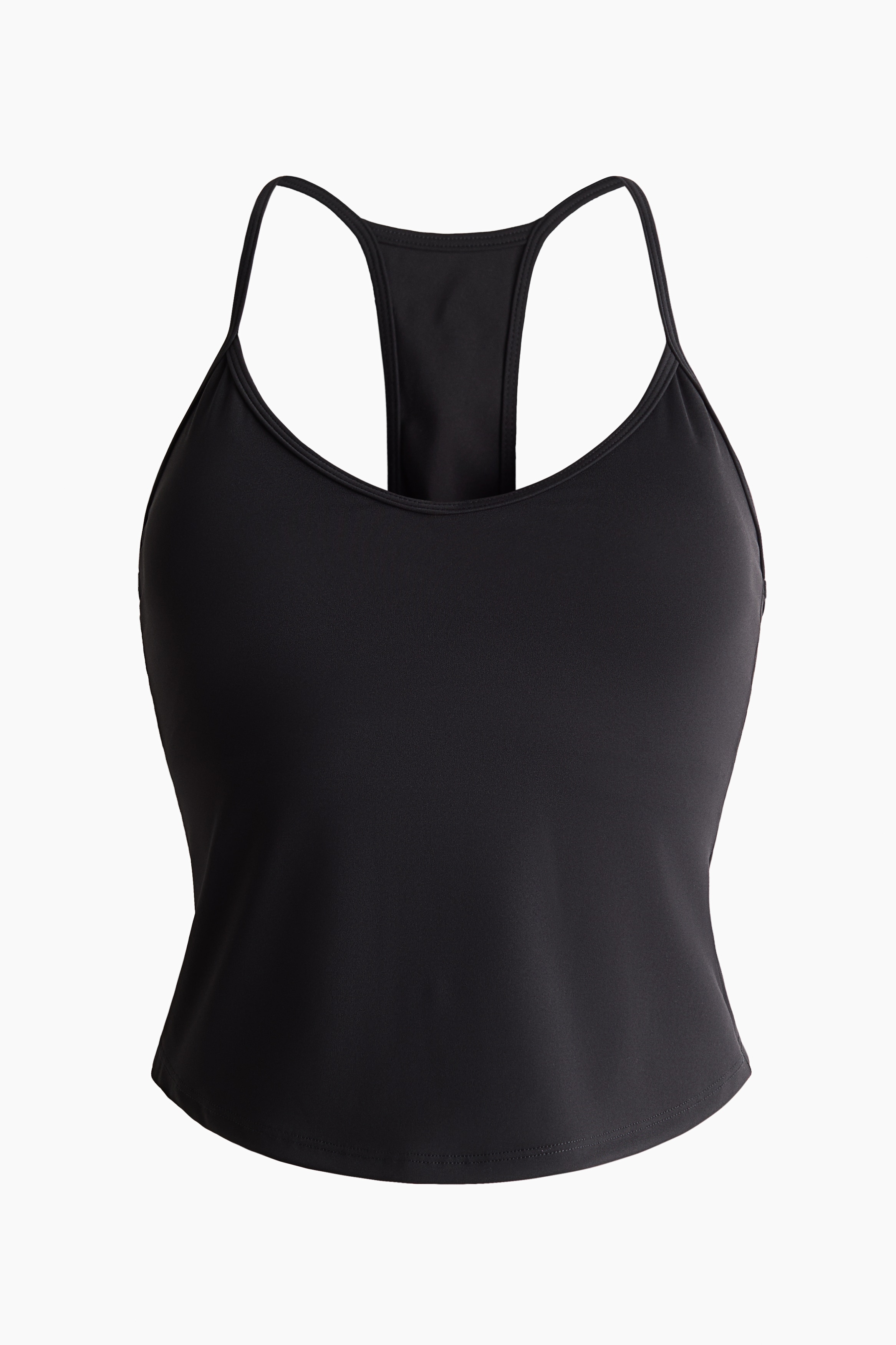 Integral-bra sports vest top with SculptMove™ - Black/White