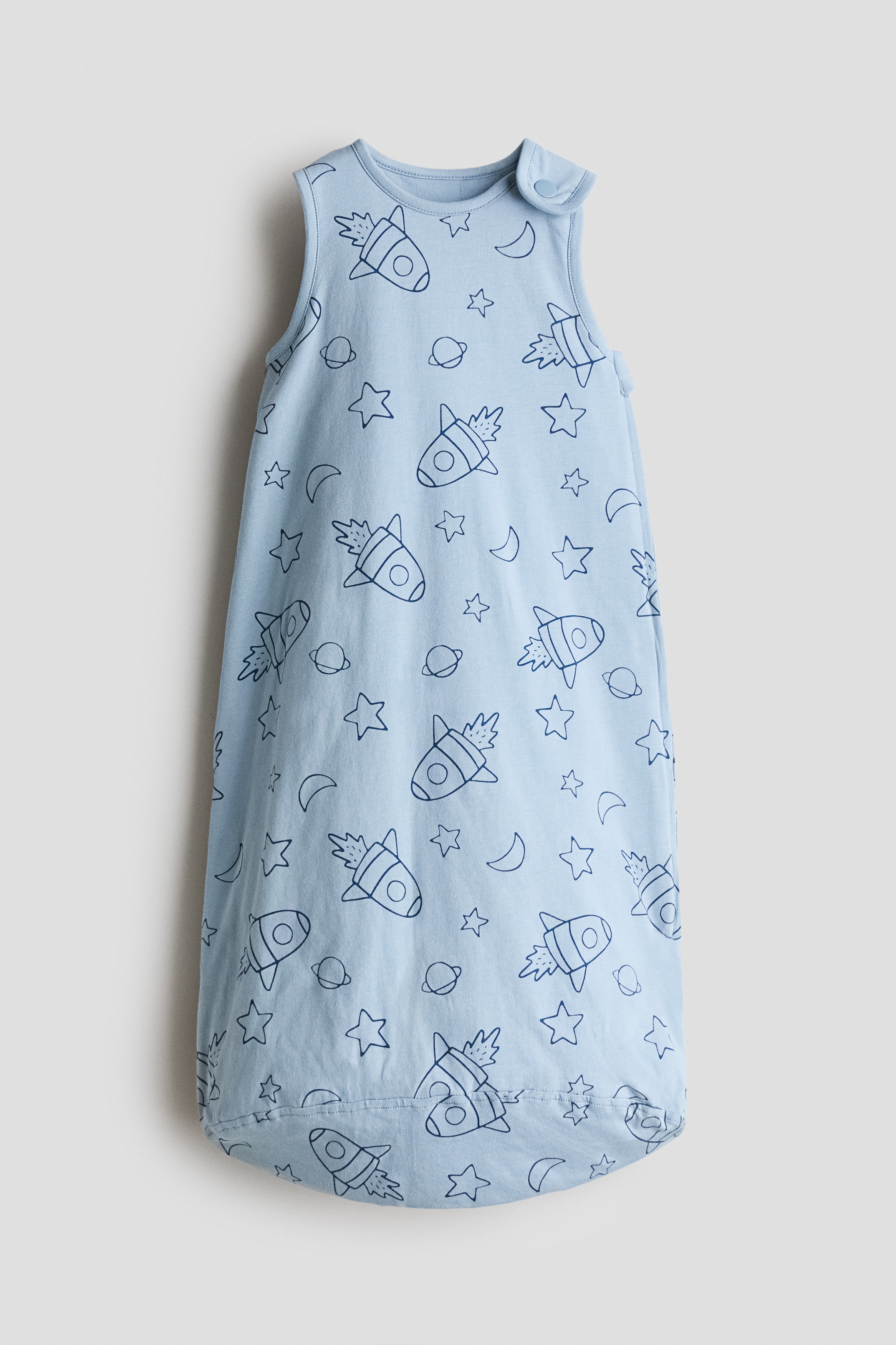 Baby - Painokuvioinen unipussi Vaaleansininen/Avaruusraketit - Size: 50/56 (0-2M) - H&M