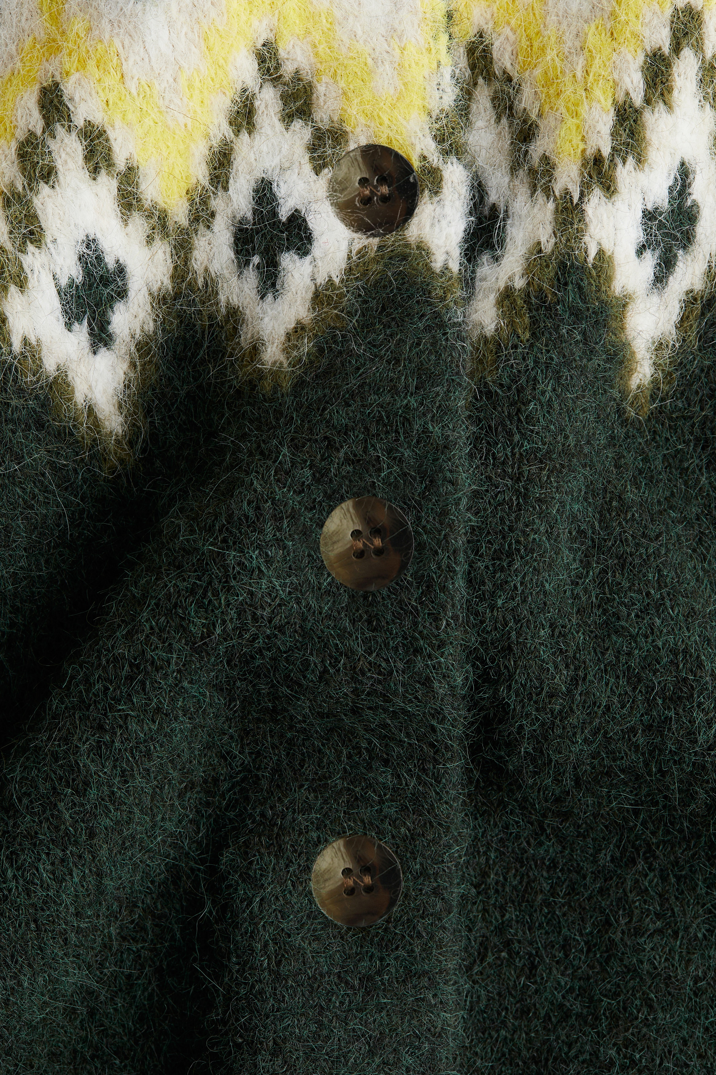 Jacquard-knit cardigan