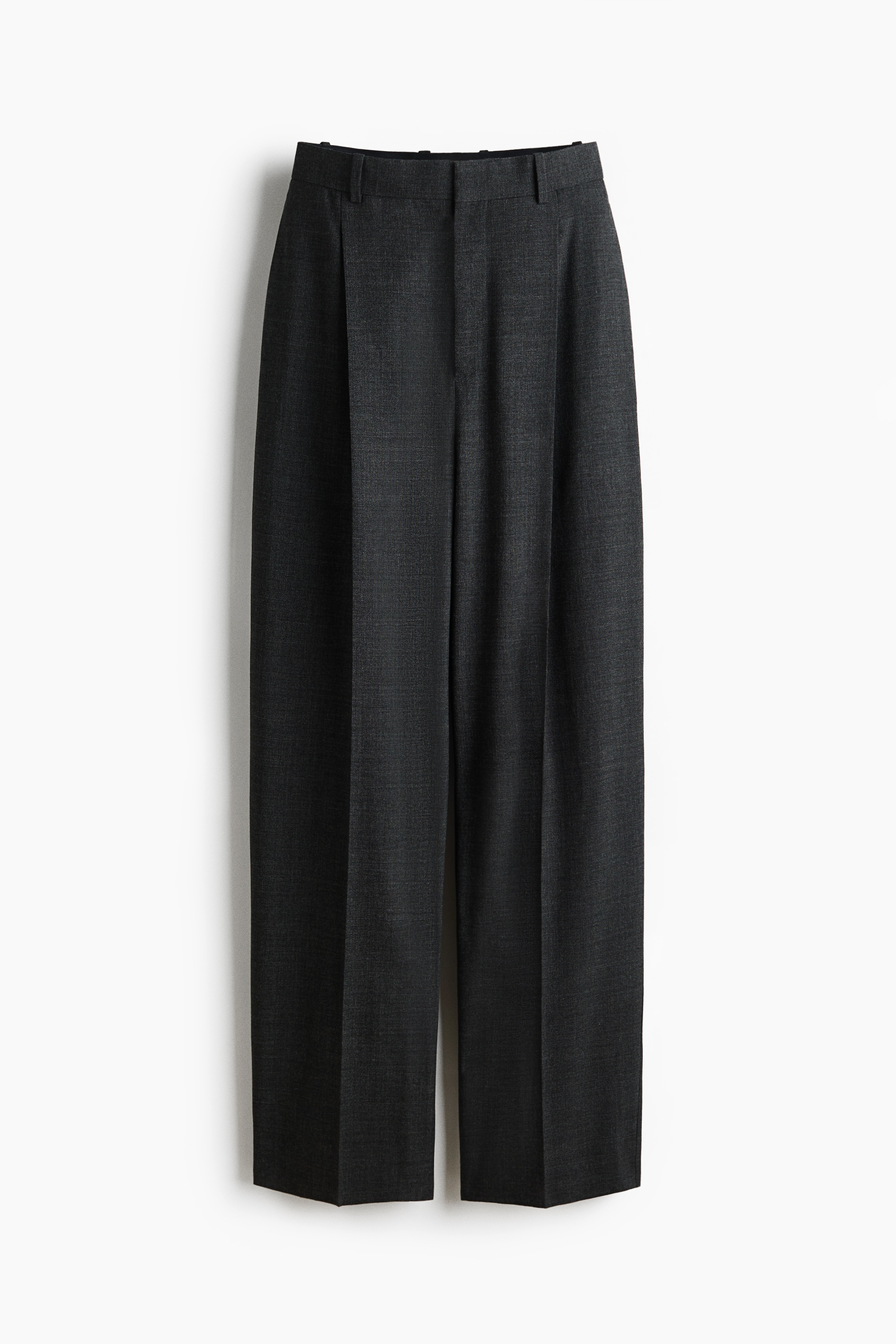 Tailored Wool Pants - Dark grey marl