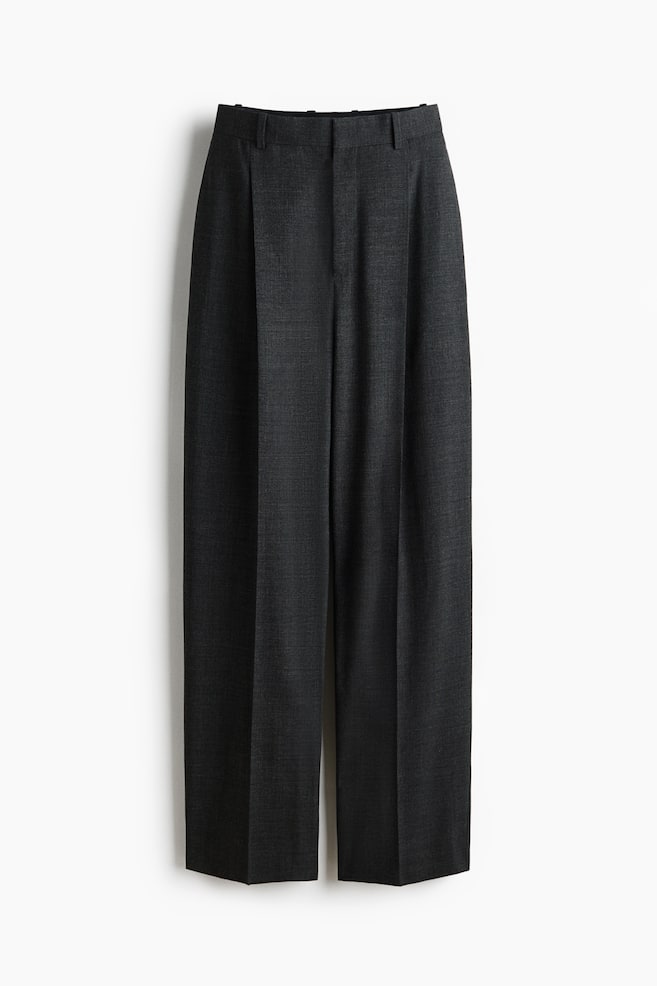 Pantalon chic en laine - Dark grey marl - 1