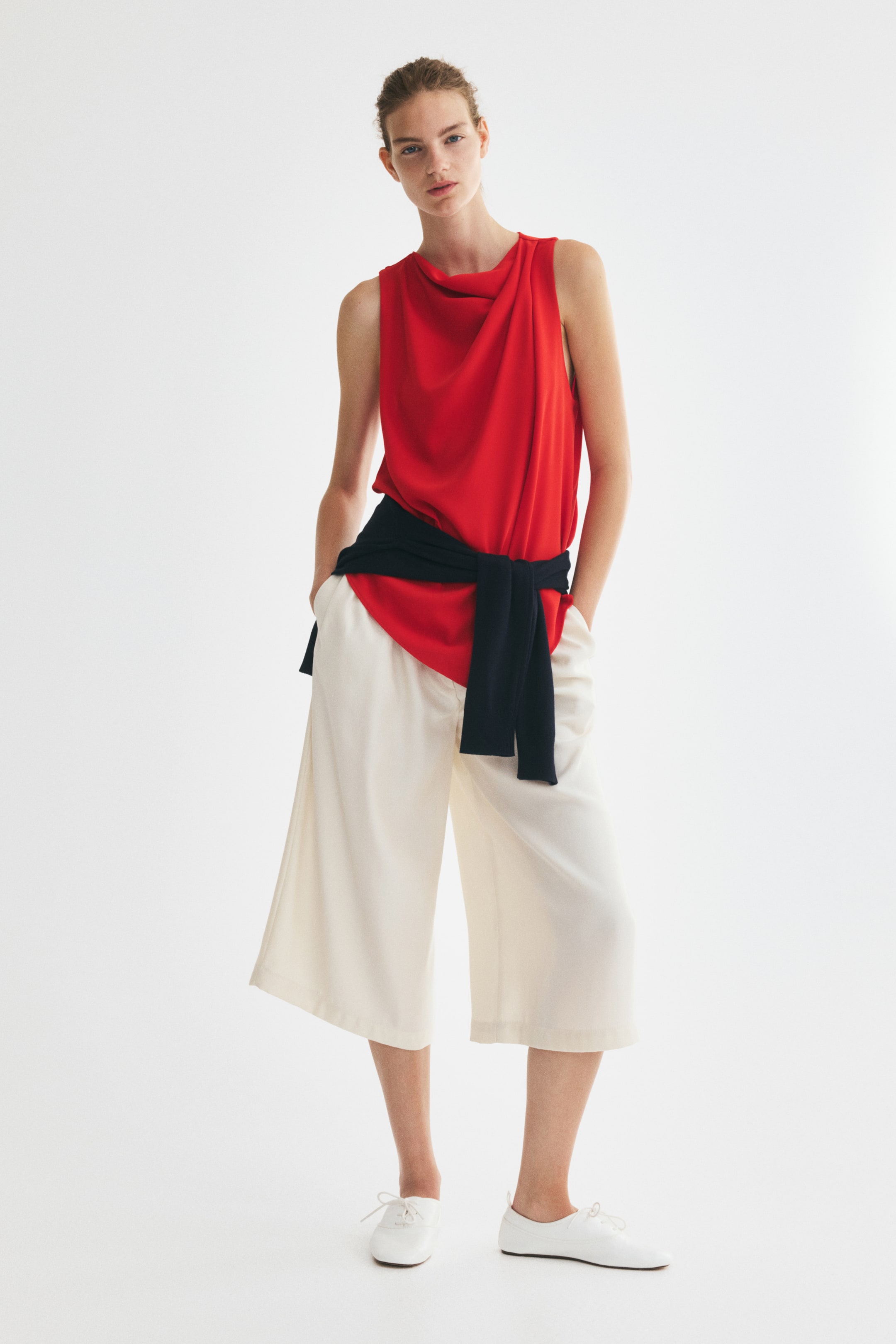 Draped Handkerchief Top
