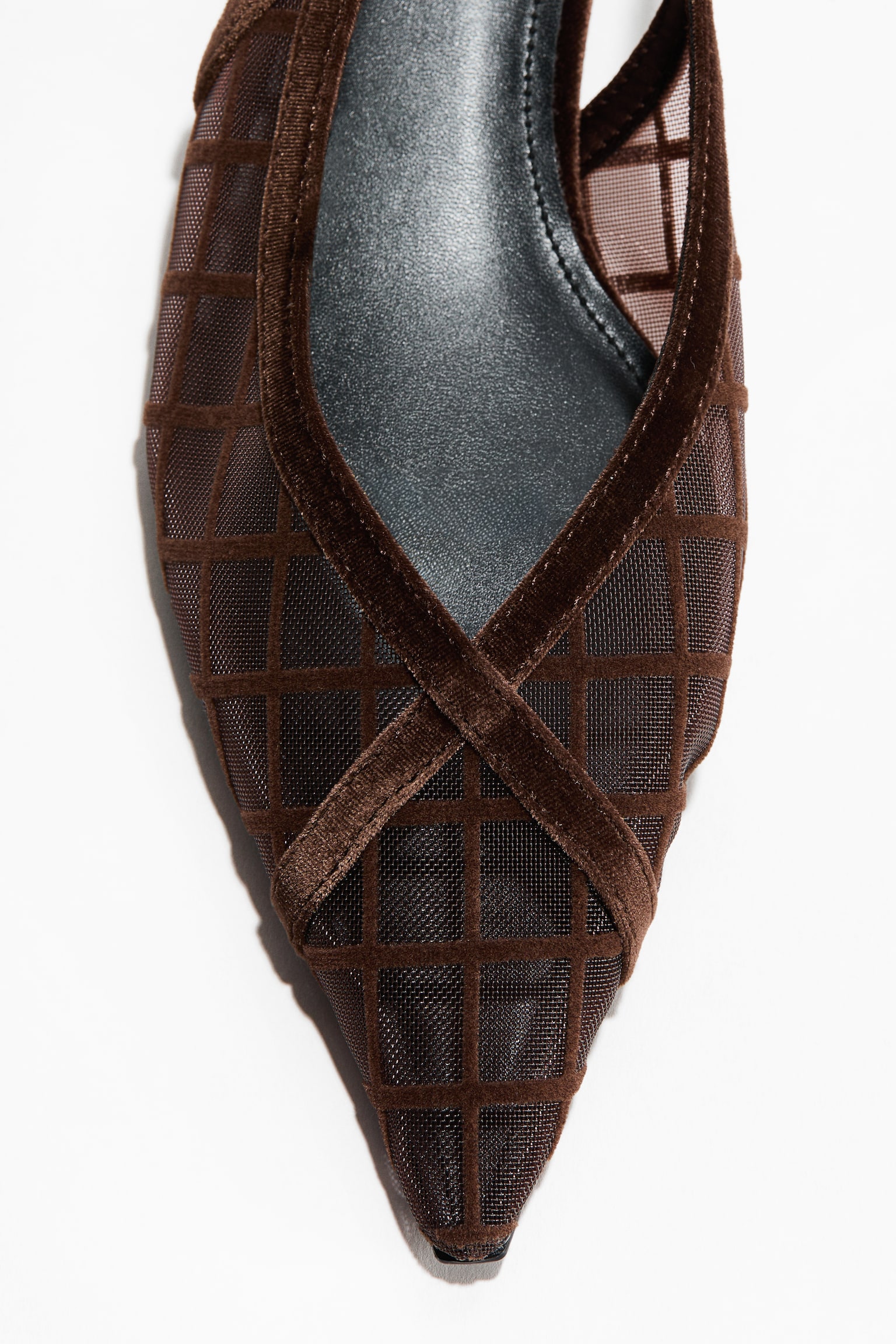 Женские туфли H&M Block-Heeled Slingbacks, цвет: Тёмный коричневый — фото 5